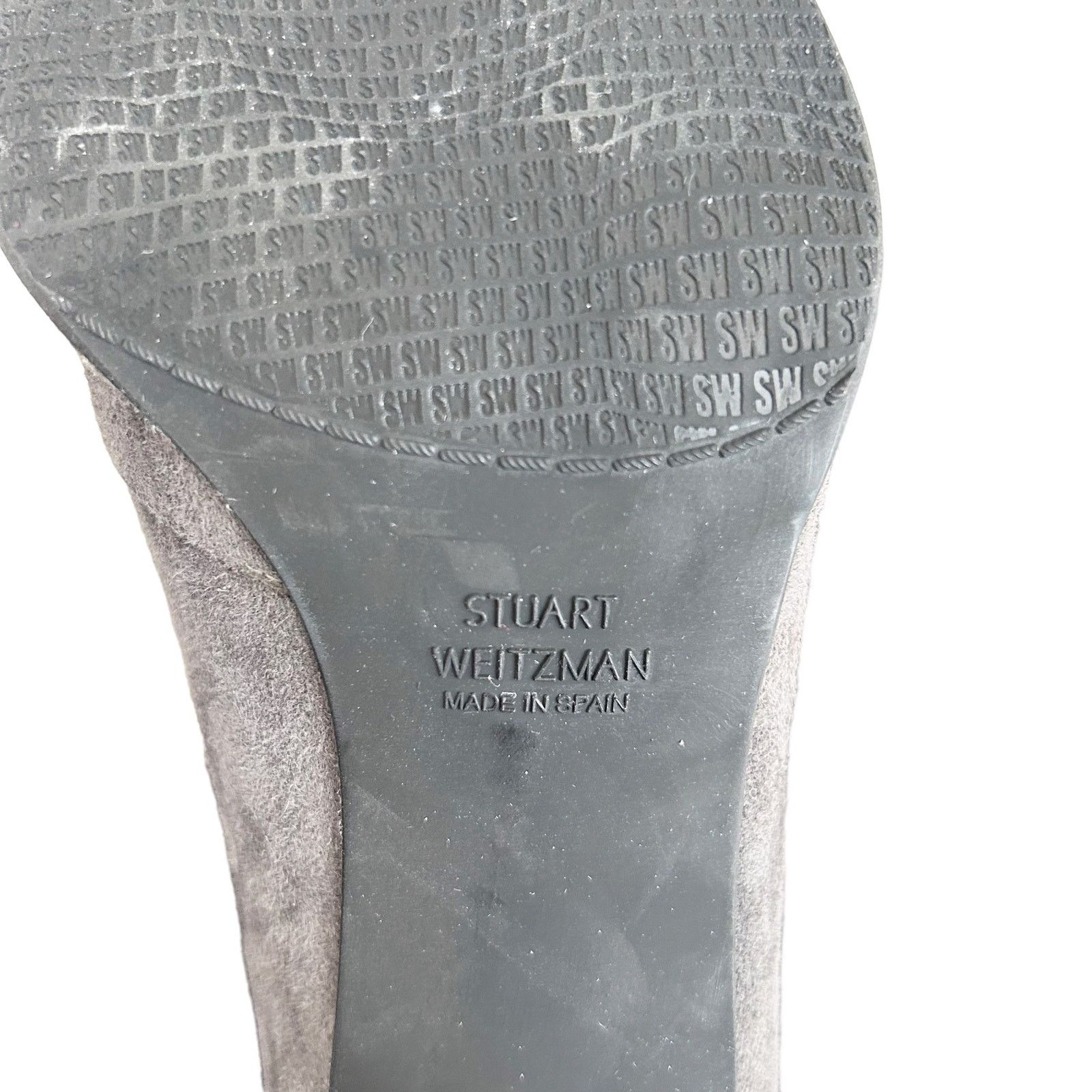Stuart Weitzman Stuart Weitzman Gray Suede Highland Over The Knee Boots 10.5 Size US 10.5 / IT 40.5 - 10 Thumbnail