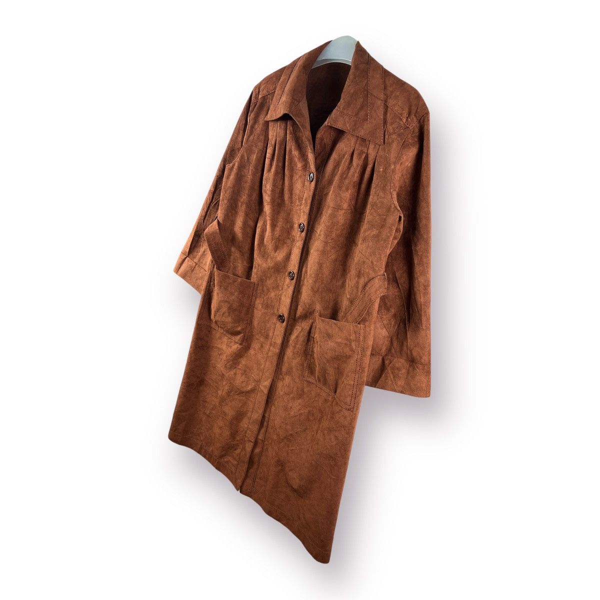 Japanese Brand 🔥 SUEDE LEATHER LONG JACKET Size M / US 6-8 / IT 42-44 - 3 Thumbnail