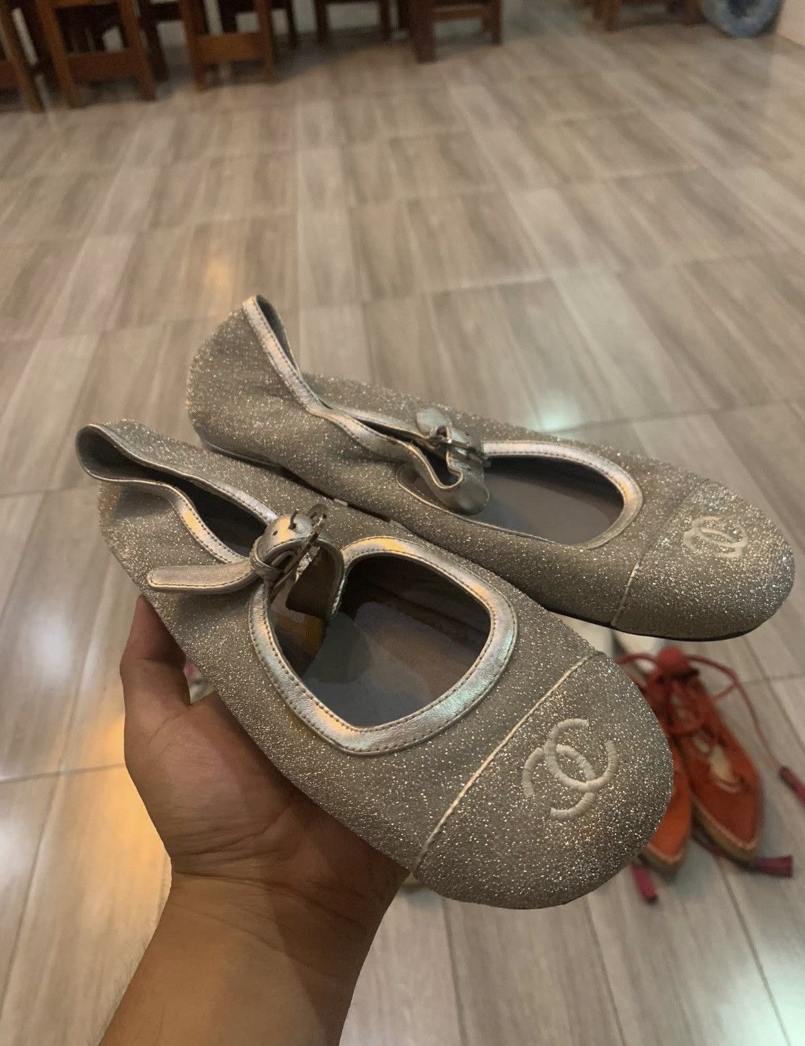 Chanel Chanel ballet flats glitter Size US 5 / IT 35 - 1 Thumbnail