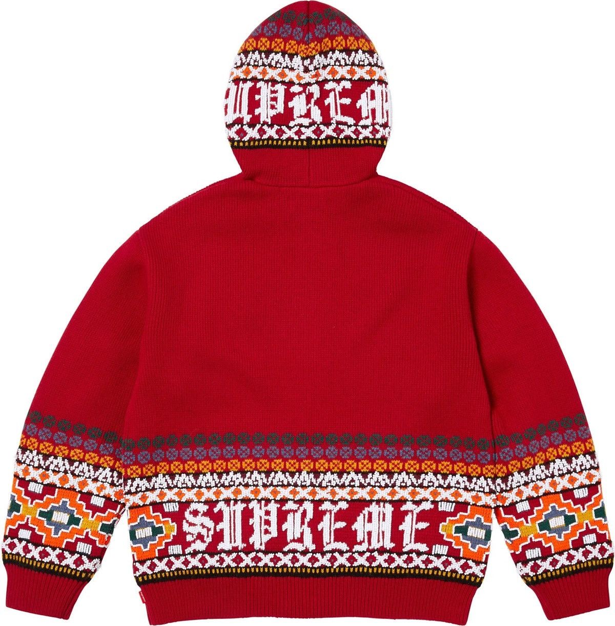Supreme Supreme Red Beaded Knitted Hoodie Size US XL / EU 56 / 4 - 2 Thumbnail