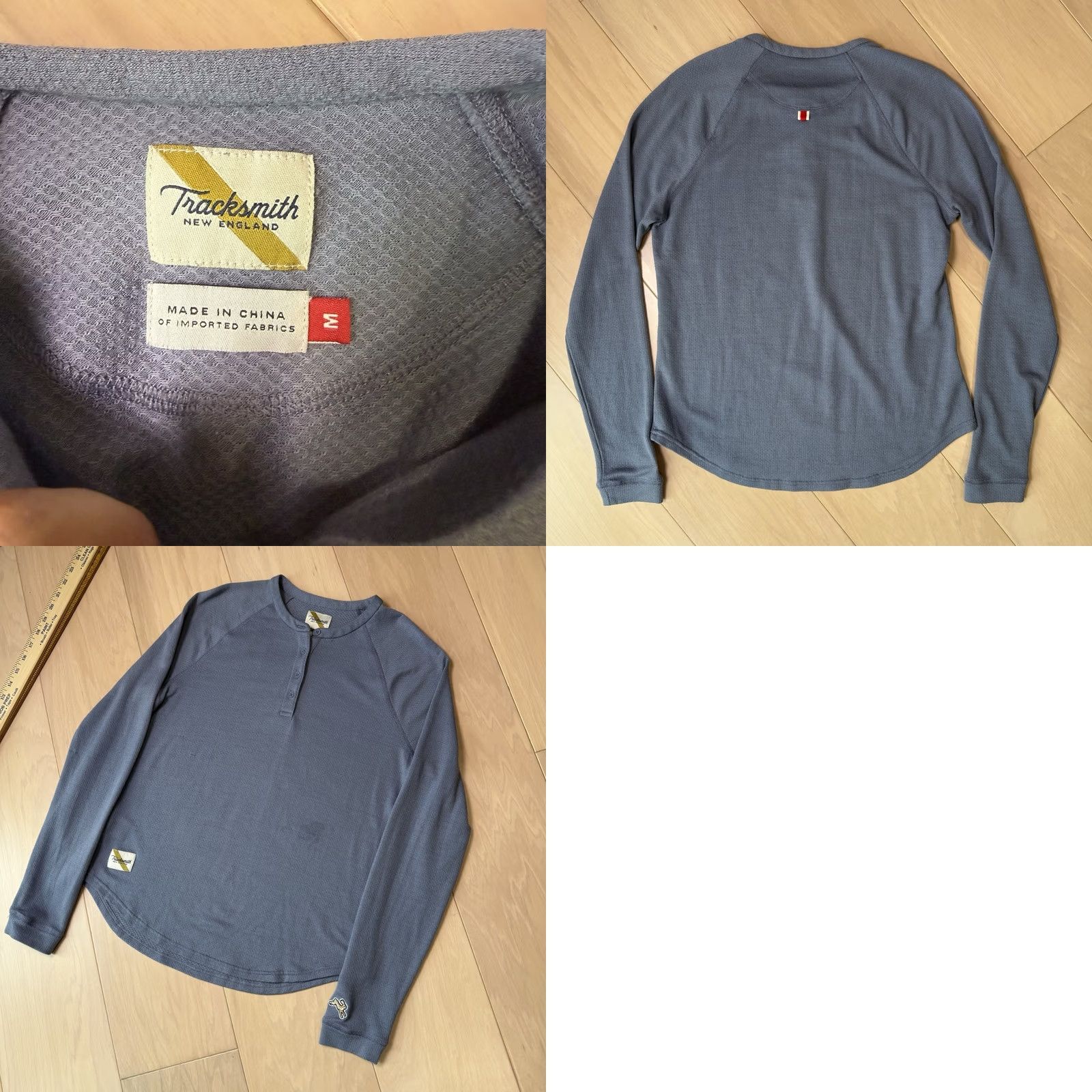 Vintage Tracksmith Merino Henley Shirt Women's M Blue Wool Long Sleeve Running Size S / US 4 / IT 40 - 8 Thumbnail