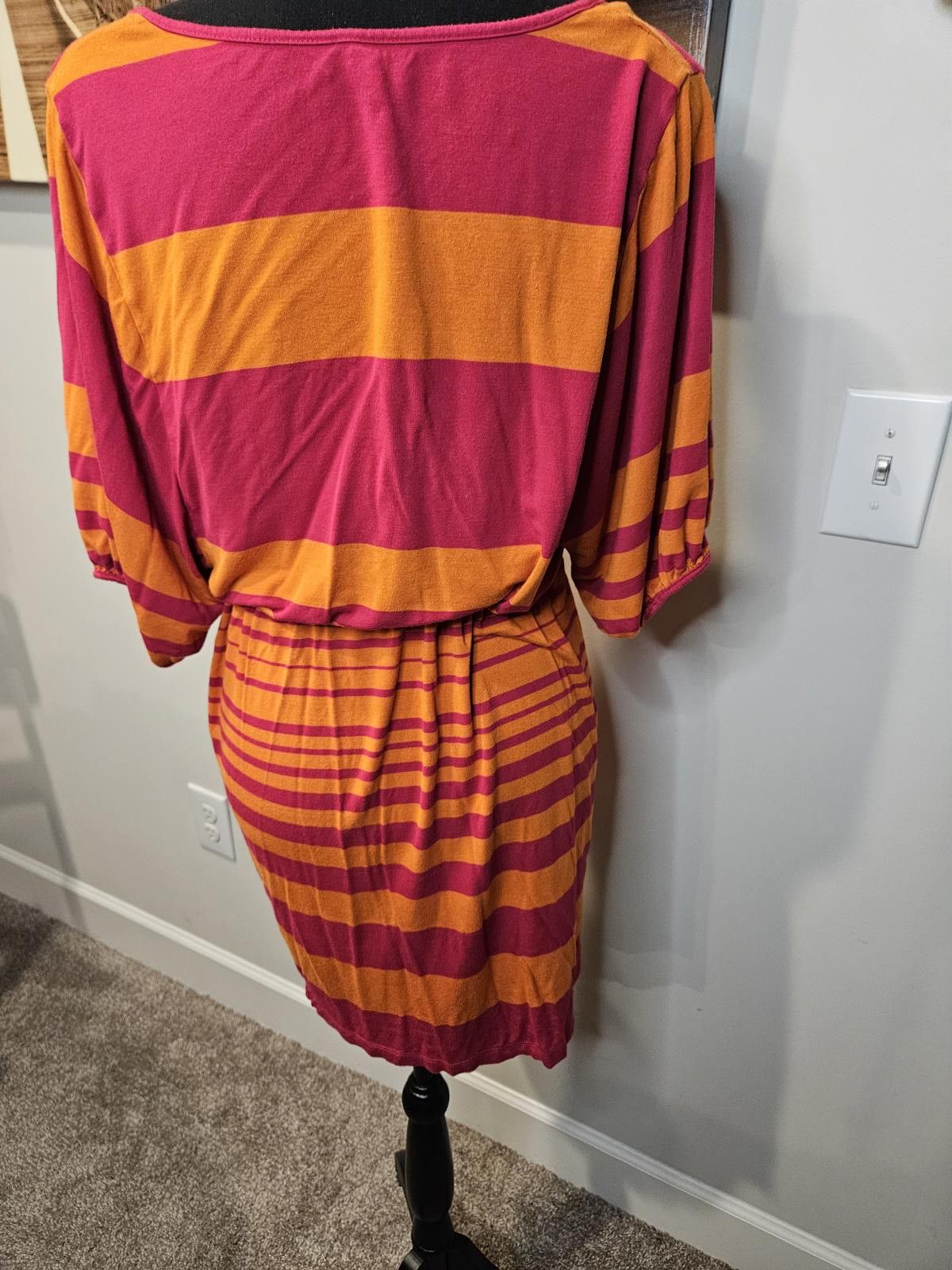 Calvin Klein Calvin Klein Striped Dress with Drawstring Waist #398 Size M / US 6-8 / IT 42-44 - 4 Thumbnail
