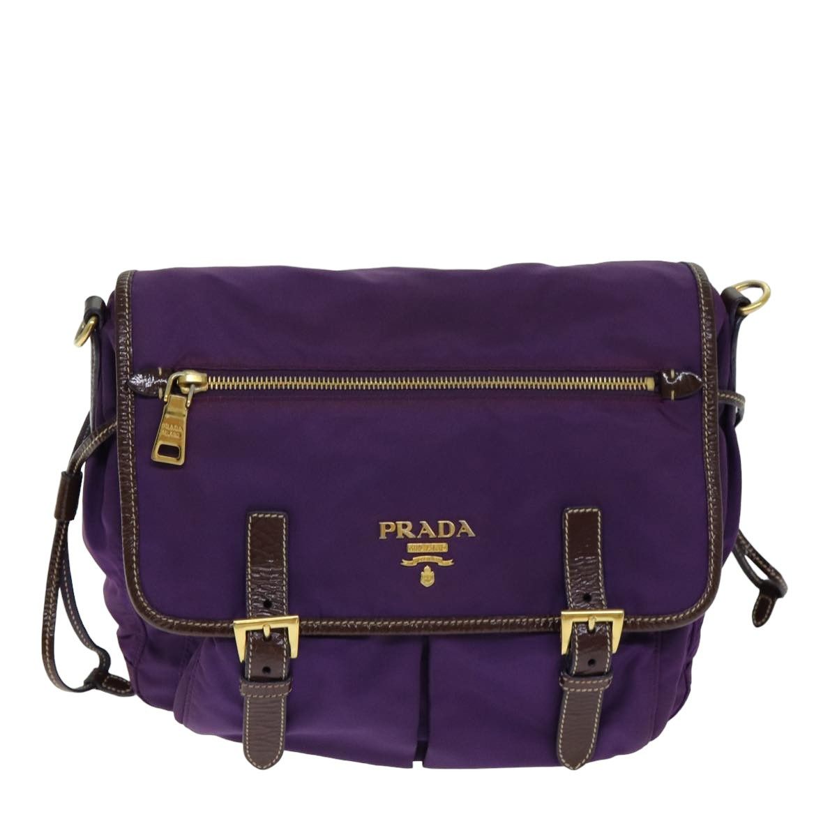 Prada Tessuto Purple Synthetic Shoulder Bag (Pre-Owned) Size ONE SIZE - 1 Thumbnail