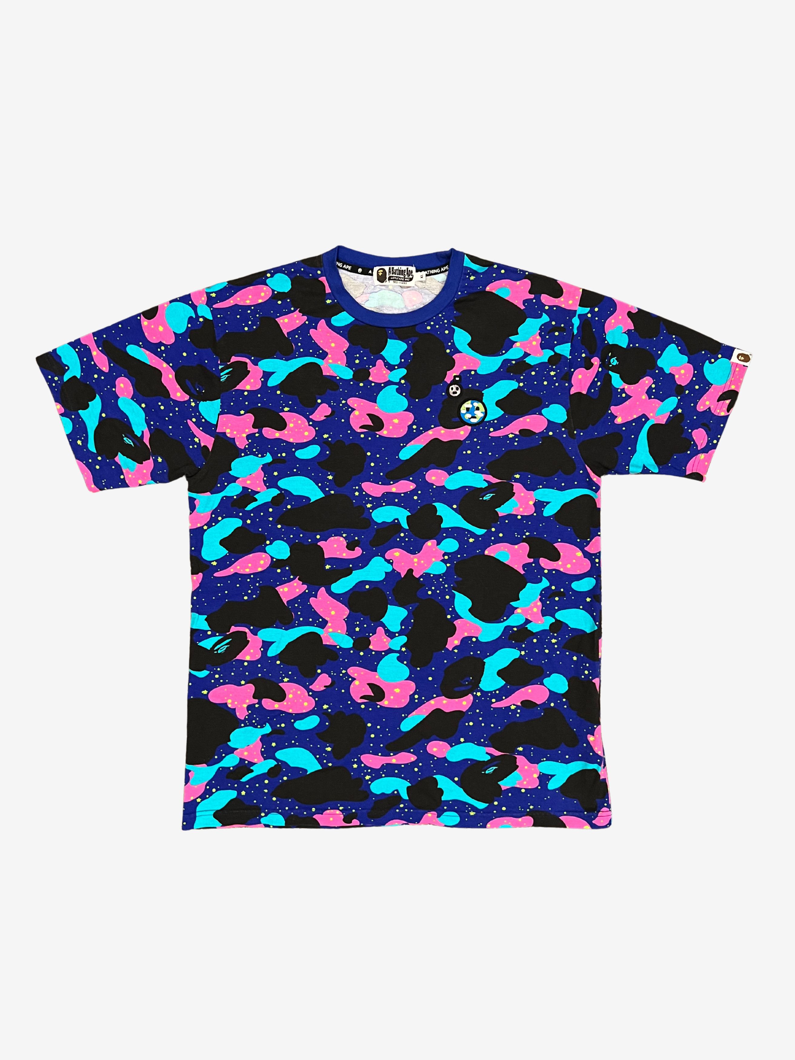 Bape A Bathing Ape x Kid Cudi Blue Moon Man Space Camo T-Shirt Size US XL / EU 56 / 4 - 1 Thumbnail