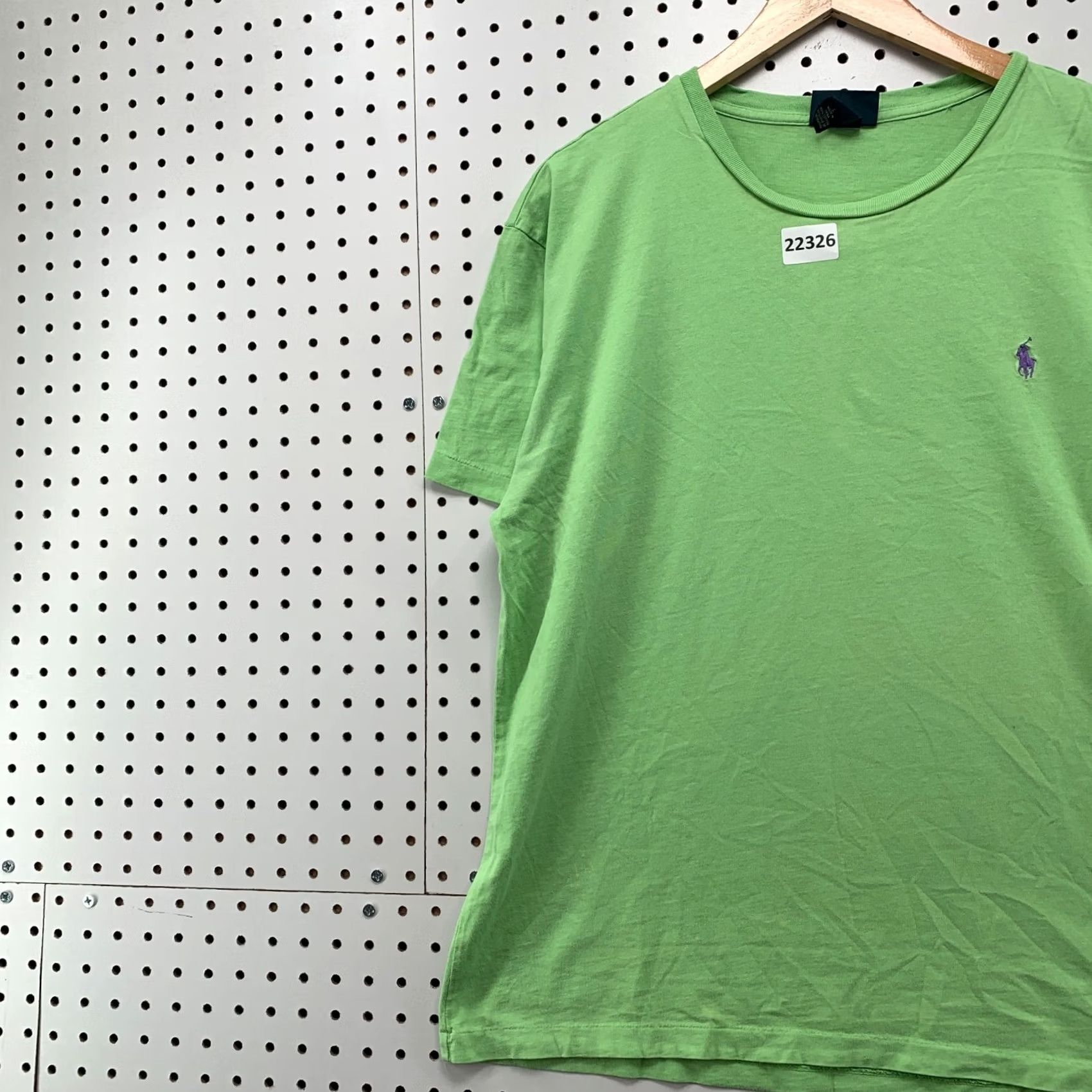 Polo Ralph Lauren Polo Ralph Lauren Shirt Men Large Green Purple Pony Single Stitch 22.5x27.5 Size US L / EU 52-54 / 3 - 3 Thumbnail