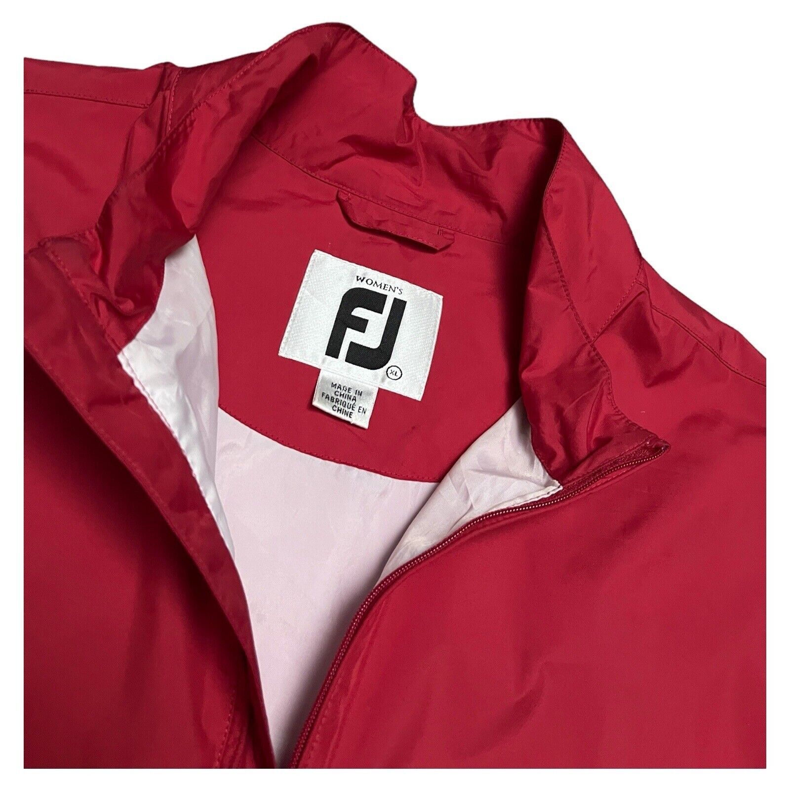 Footjoy FOOTJOY Dryjoys GOLF Light Windbreaker Womens Red Jacket Size XL / US 12-14 / IT 48-50 - 2 Thumbnail