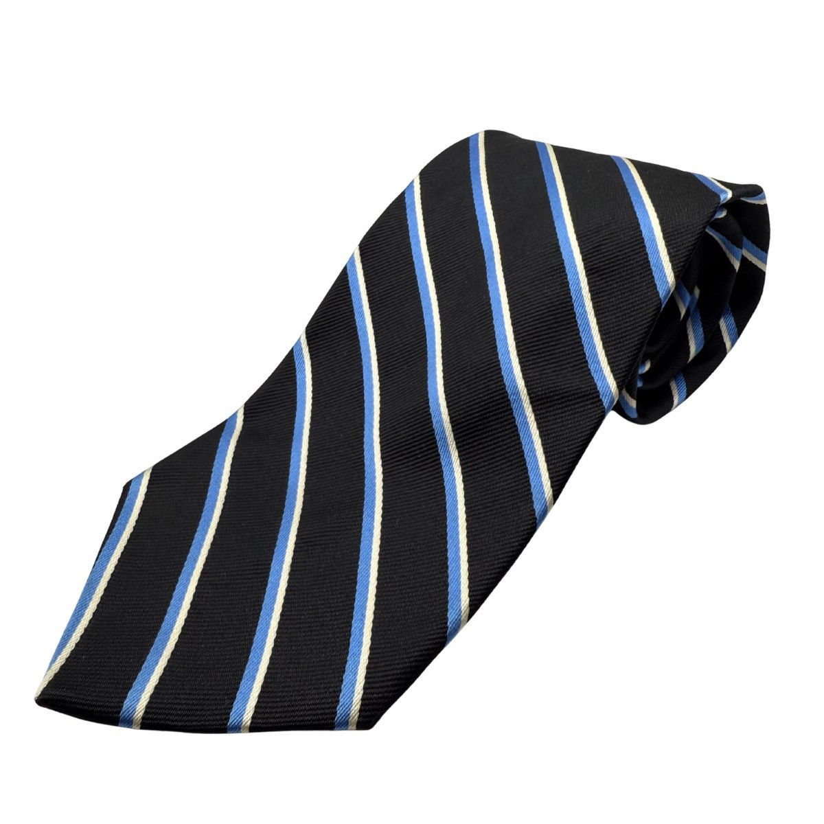 Brooks Brothers Silk Tie Black/Blue Made in USA Like New