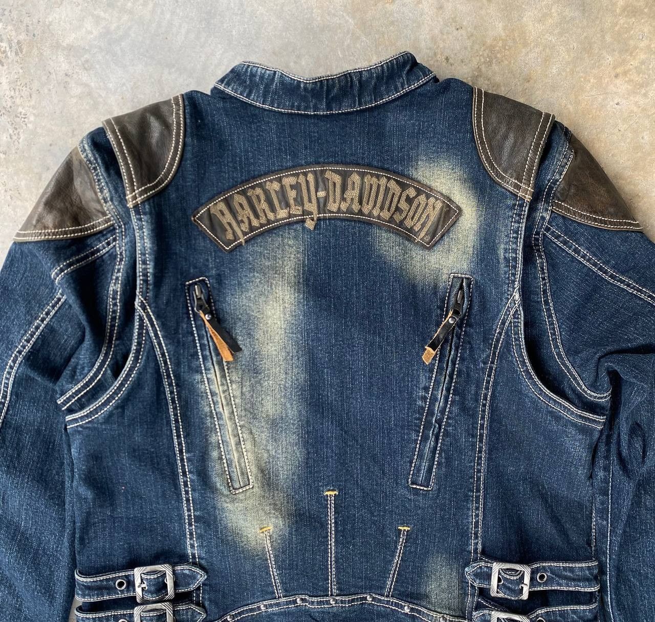Harley Davidson Harley-Davidson Vintage Women Biker Jacket Leather Studded Size L / US 10 / IT 46 - 12 Thumbnail