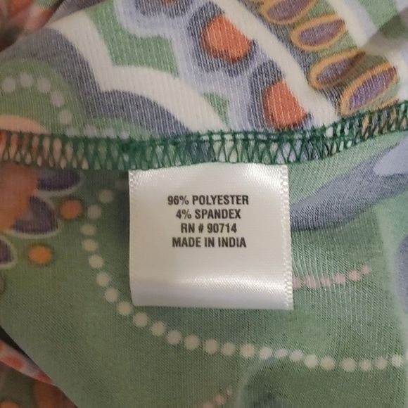 Vintage MSK Made in India Green/Pink Flared Long Sleeves Sz. XL Dres Size XL / US 12-14 / IT 48-50 - 12 Thumbnail