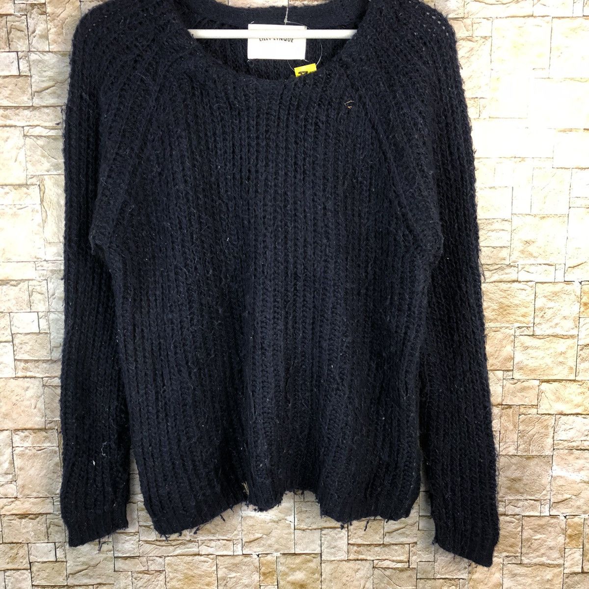 Homespun Knitwear × Japanese Brand Lilly Lyn Dark Blue Knitwear #A1069 Size M / US 6-8 / IT 42-44 - 3 Thumbnail