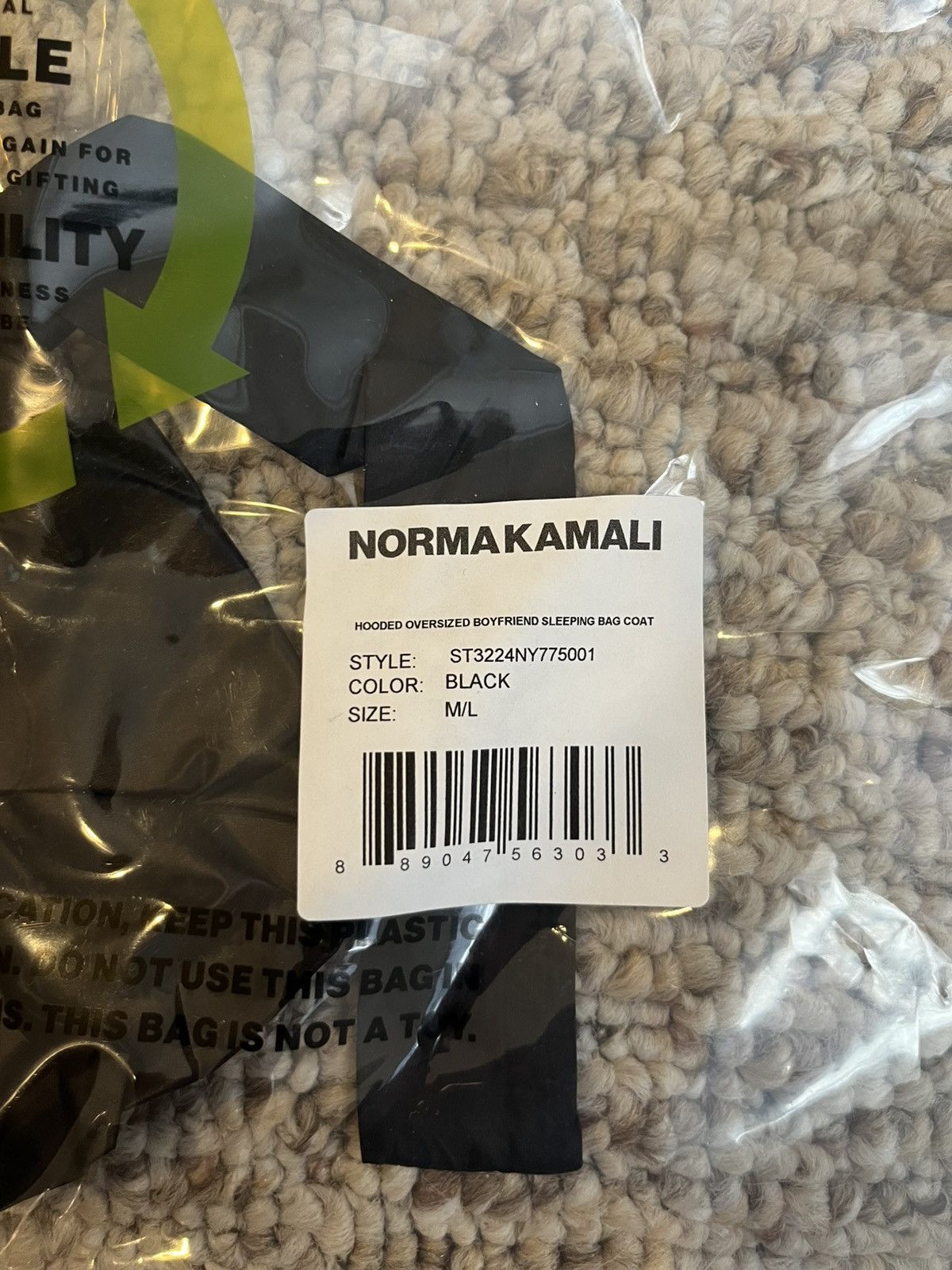 Norma Kamali Oversized sleeping bag coat with hood Size M / US 6-8 / IT 42-44 - 3 Thumbnail