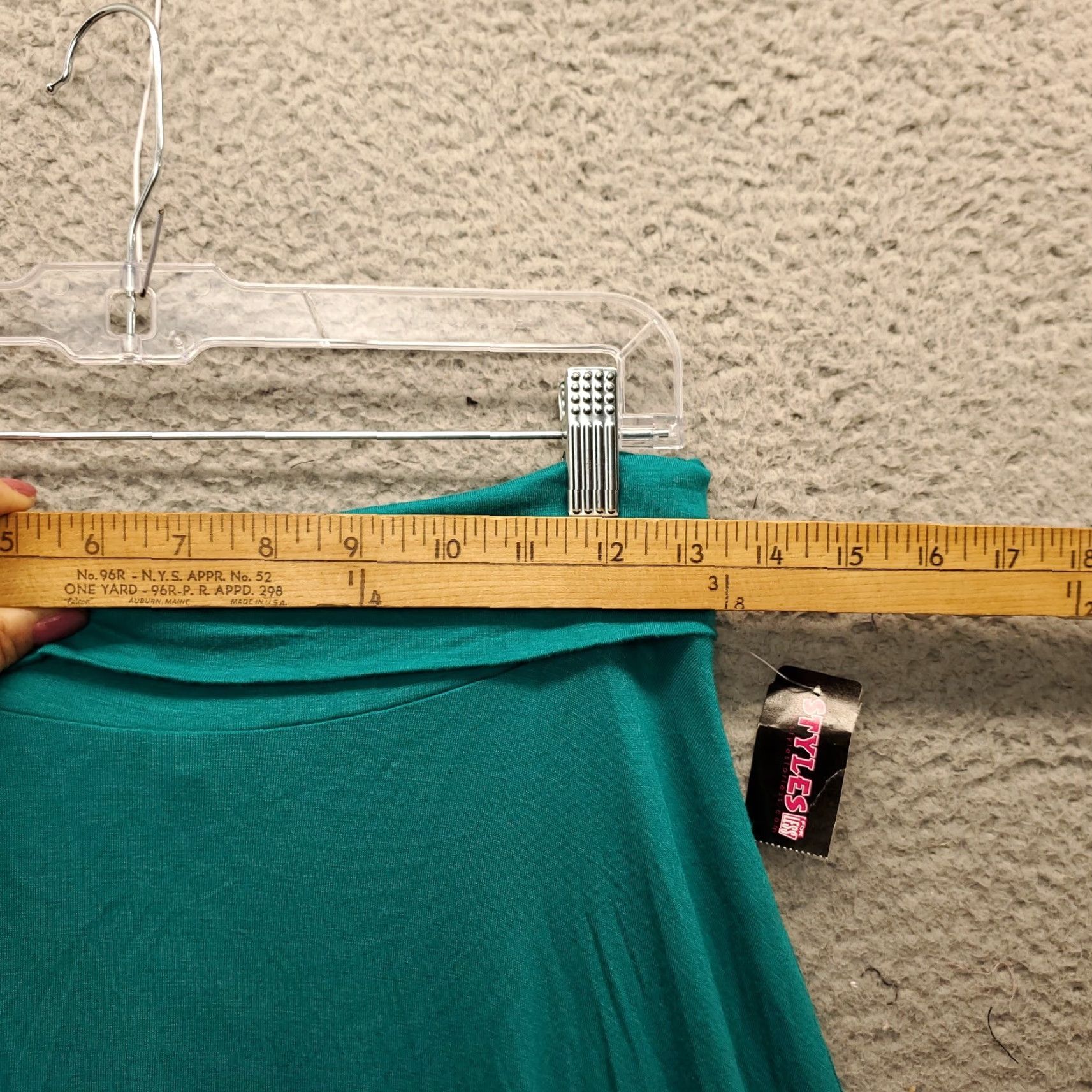 Vintage Poetry Womens Skirt L Green Maxi A-Line Stretch Pull On Size 36" / US 14 / IT 50 - 3 Thumbnail