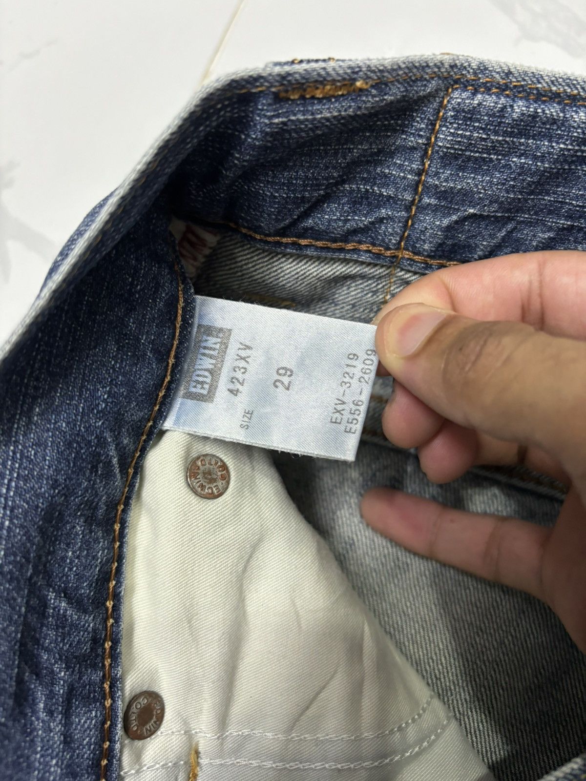 Edwin VINTAGE EDWIN XU DISTRESSED DENIM JEANS Size US 32 / EU 48 - 10 Thumbnail