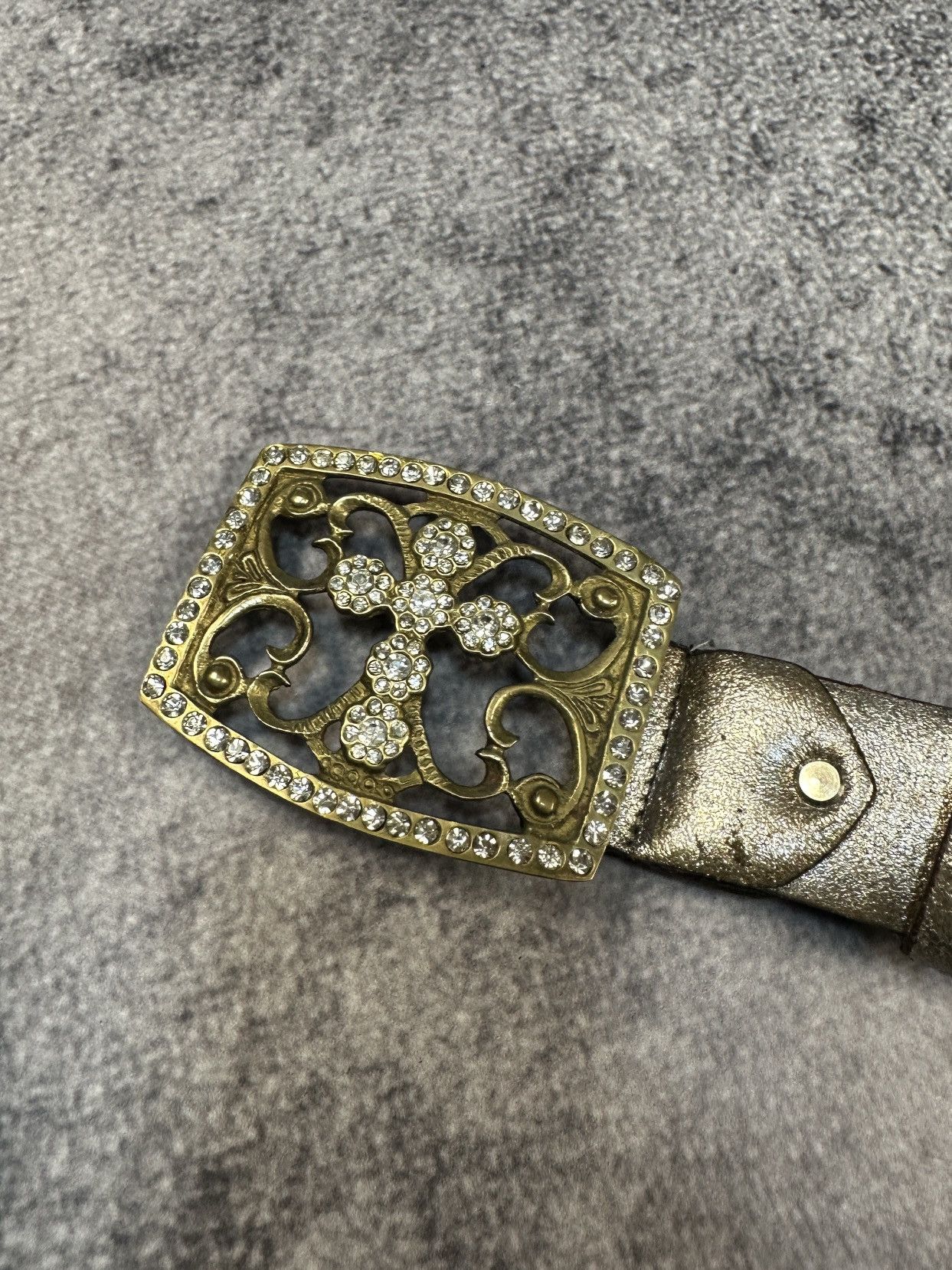 Designer Y2K Avant Garde Cross Logo Belts Streetwear Rare USA Style Size ONE SIZE - 2 Thumbnail
