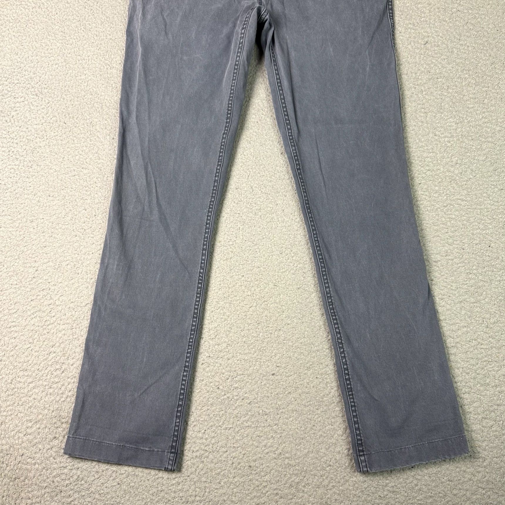 Faherty Faherty Pants Mens 32 Gray Faded Slim Fit Straight Casual Cotton Blend 5 Pockets Size US 32 / EU 48 - 4 Thumbnail