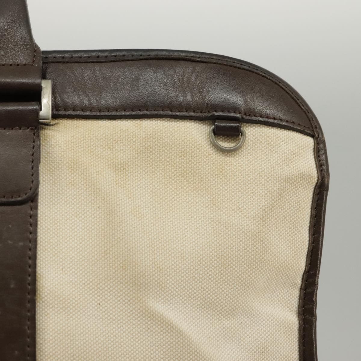 Burberry Burberry Black Label Hand Bag Canvas White Silver Size ONE SIZE - 7 Thumbnail
