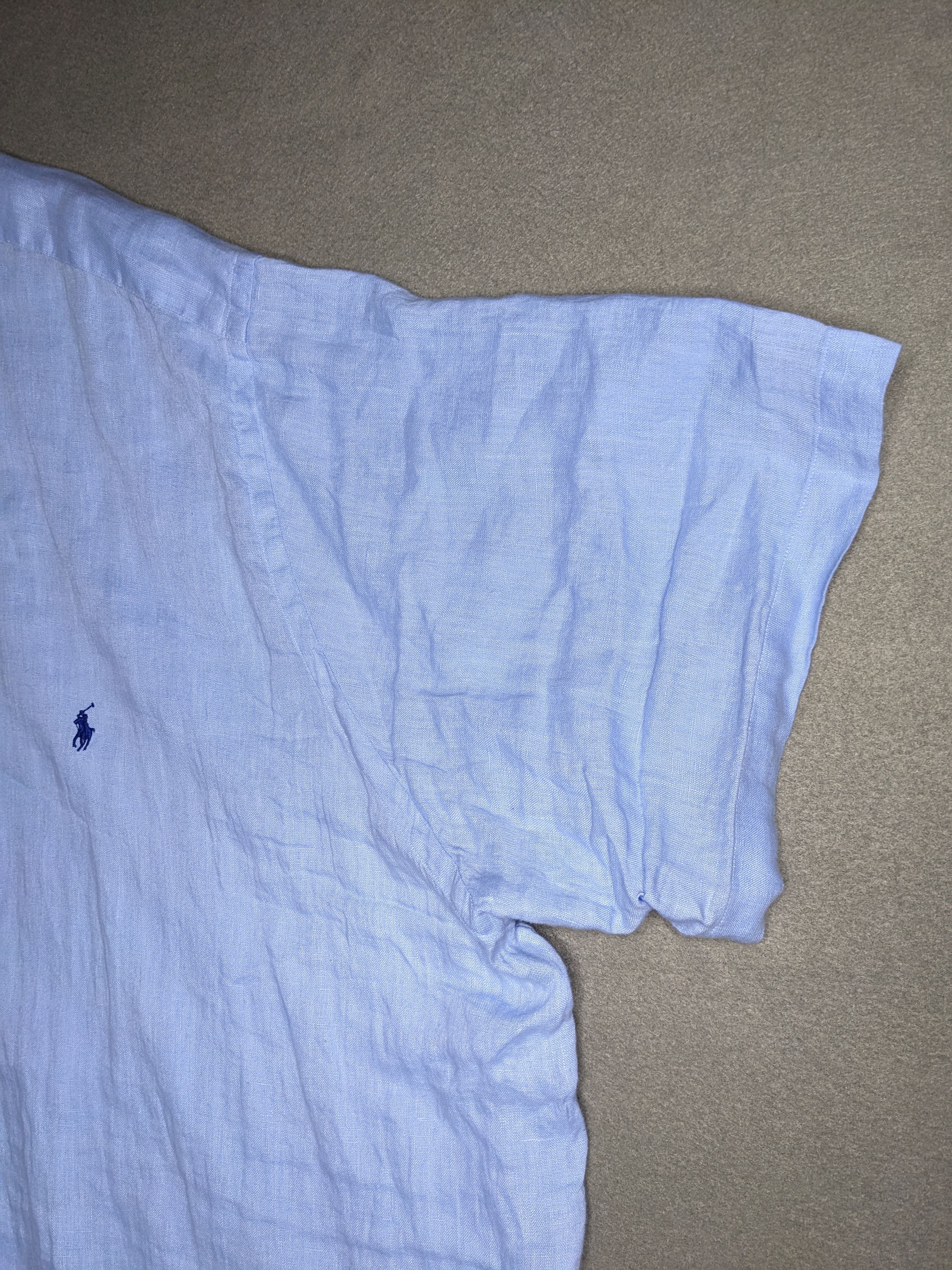 Polo Ralph Lauren Polo Ralph Lauren 100% Linen Shirt 4XB Button Down Blue Size US XXL / EU 58 / 5 - 2 Thumbnail