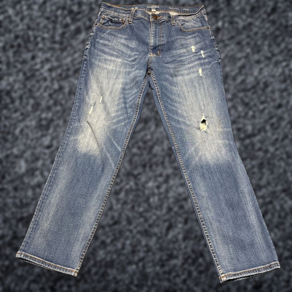 Vintage Goodfellow & Co Jeans Mens 34x30 Blue Denim Stretch Total Flex Athletic Straight Jeans Mens 34x30 Blue Denim Stretch Total Flex Athletic Straight Size US 34 / EU 50 - 1 Thumbnail