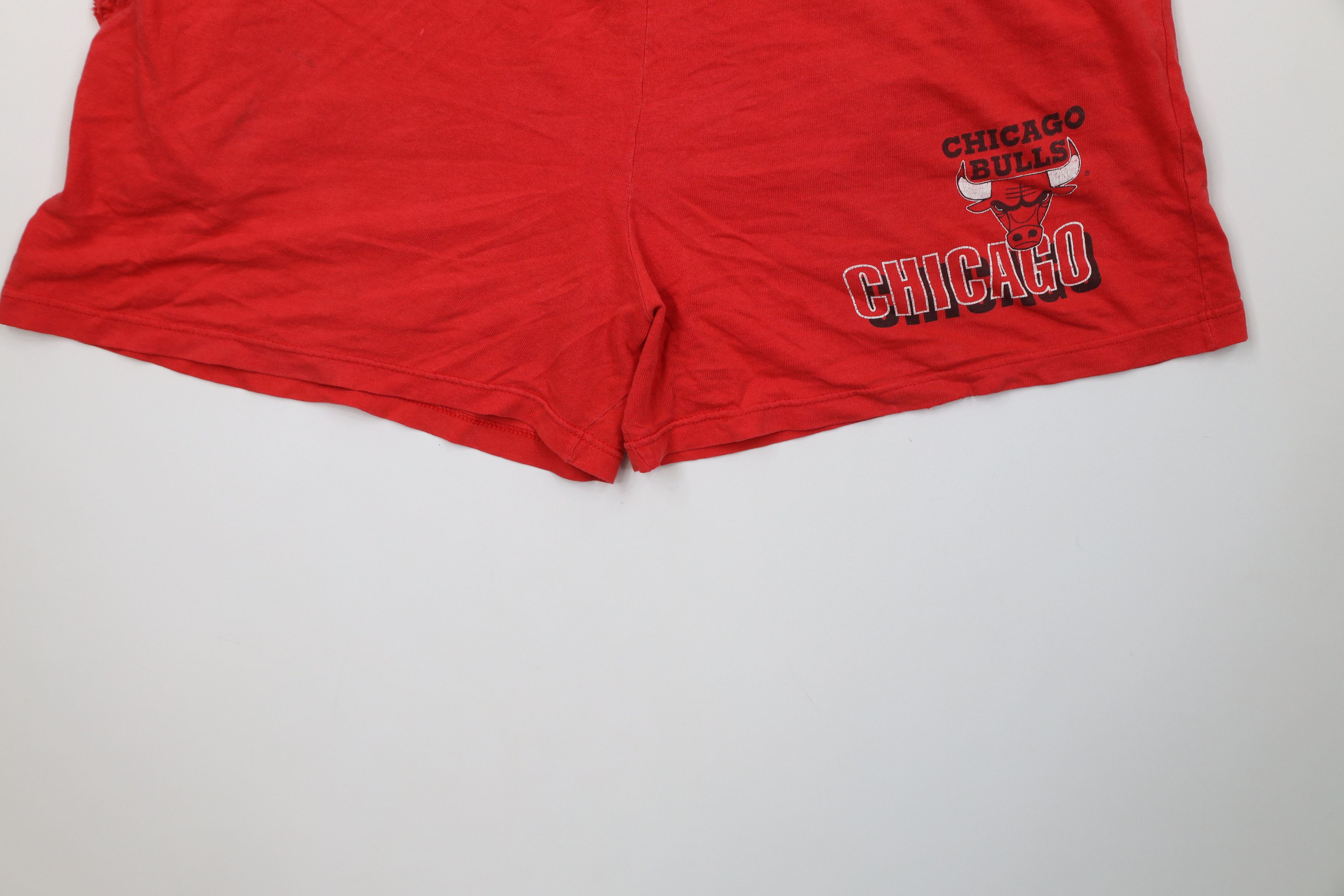 Vintage Vintage 90s Chicago Bulls Basketball Shorts AS IS Red USA Size US 34 / EU 50 - 4 Thumbnail