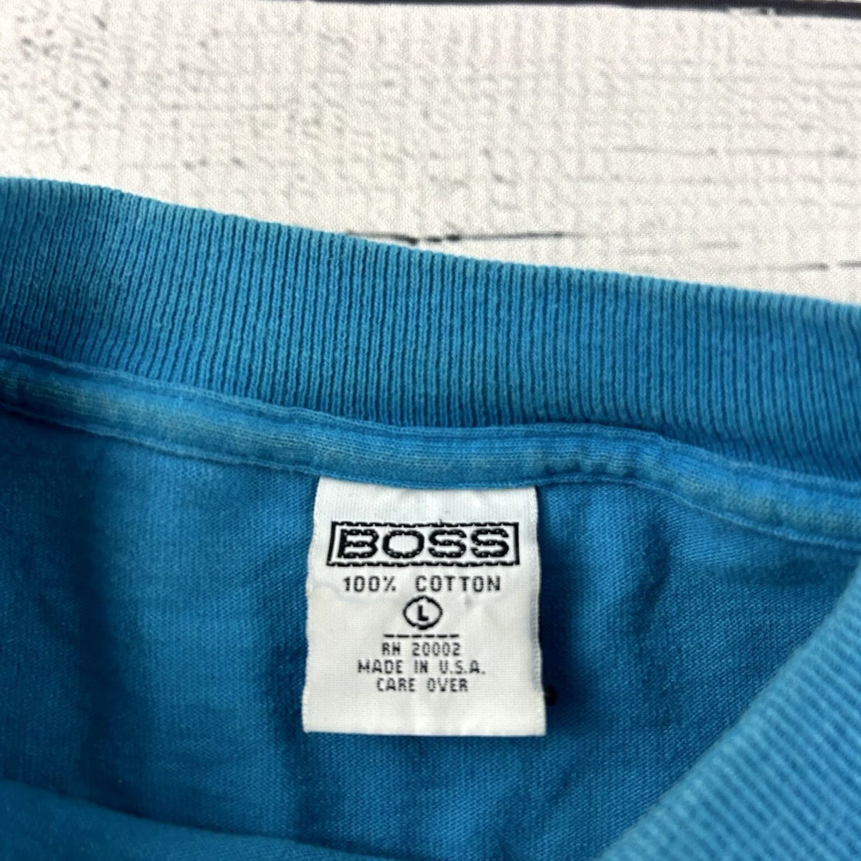 Vintage VINTAGE Boss Short Sleeve T Shirt Men L Blue 90s Shirt Mens Size US L / EU 52-54 / 3 - 3 Thumbnail