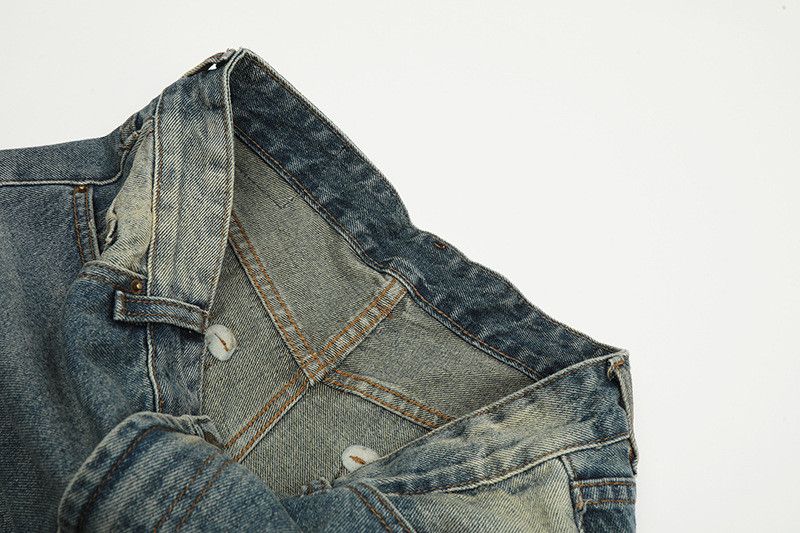 Jean Retro distressed loose casual hip-hop washed ripped jeans Size US 32 / EU 48 - 4 Thumbnail