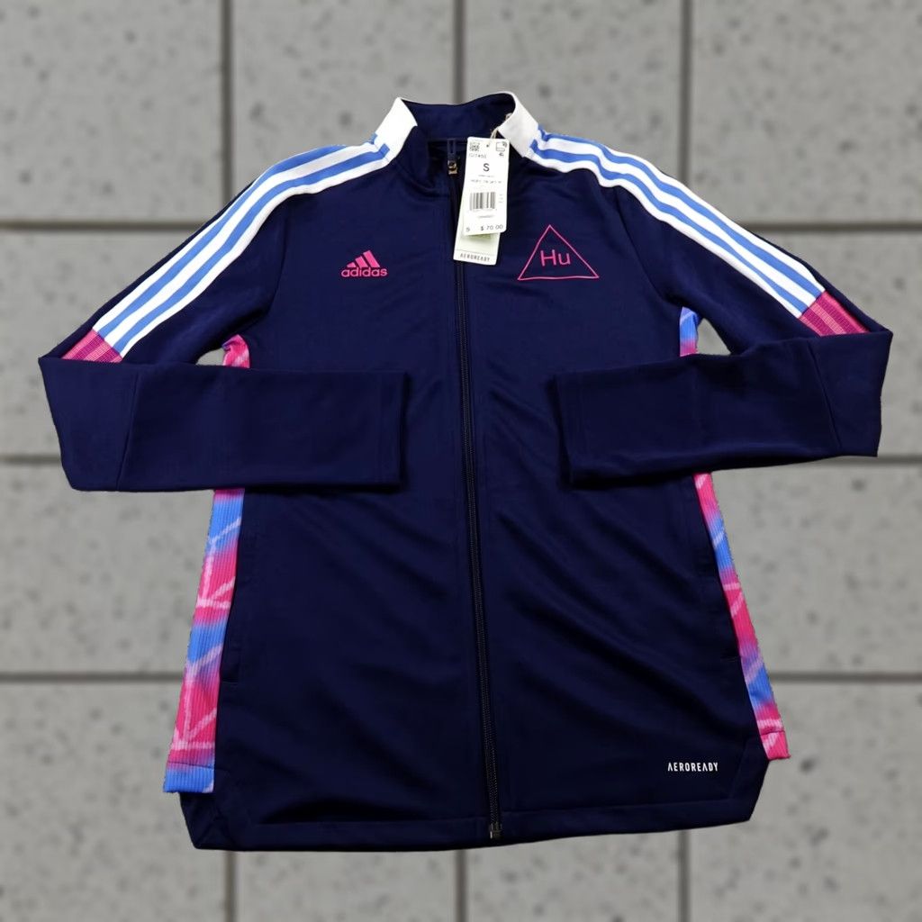 Adidas adidas Jacket Womens S Blue Pharrell Williams Human Race Aeroready Full Zip TracK Size S / US 4 / IT 40 - 1 Thumbnail