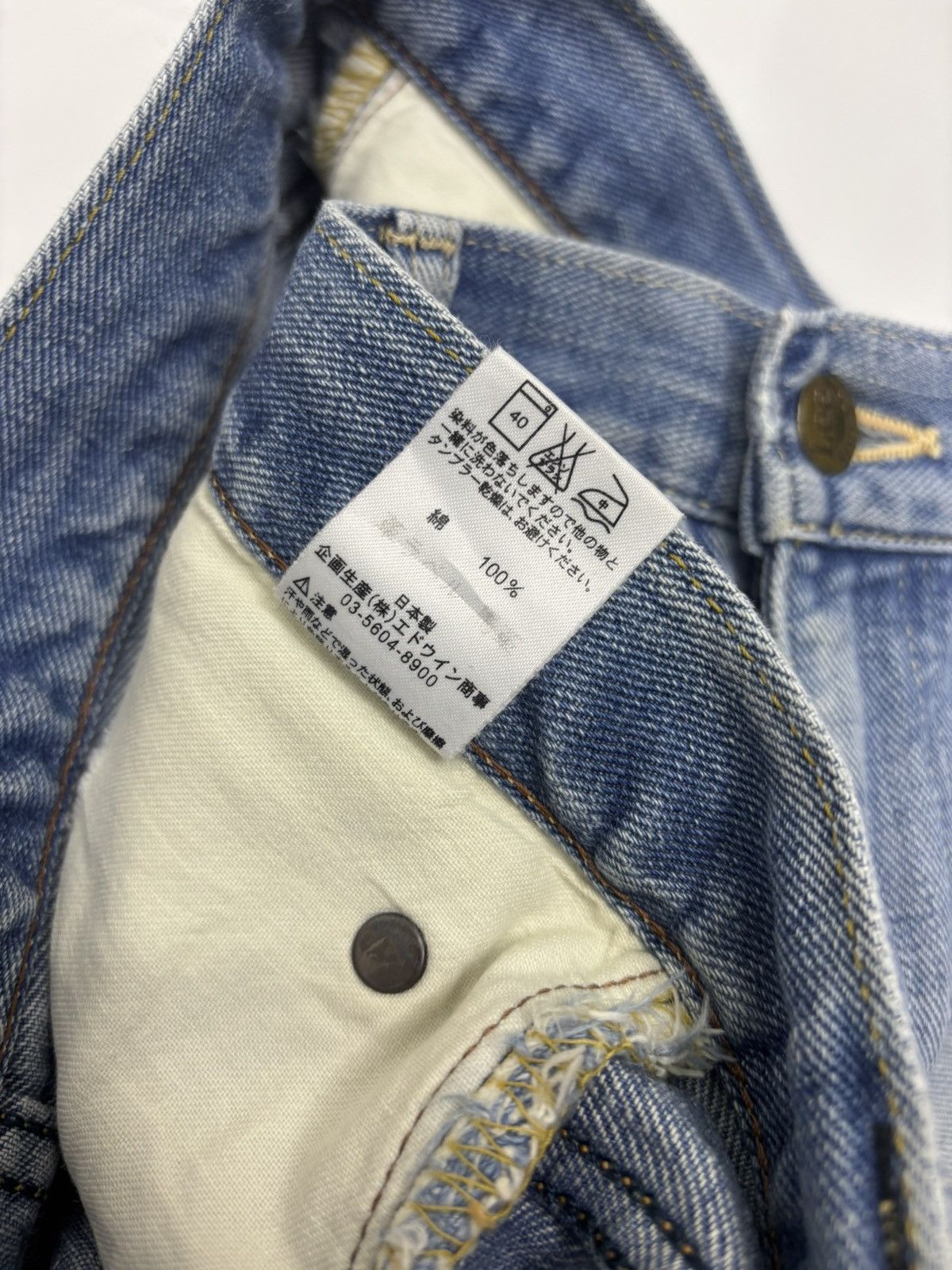 Lee 🔥VINTAGE LADY LEE RIDERS SELVEDGE JEANS DISTRESSED DENIM Size 32" / US 10 / IT 46 - 13 Thumbnail