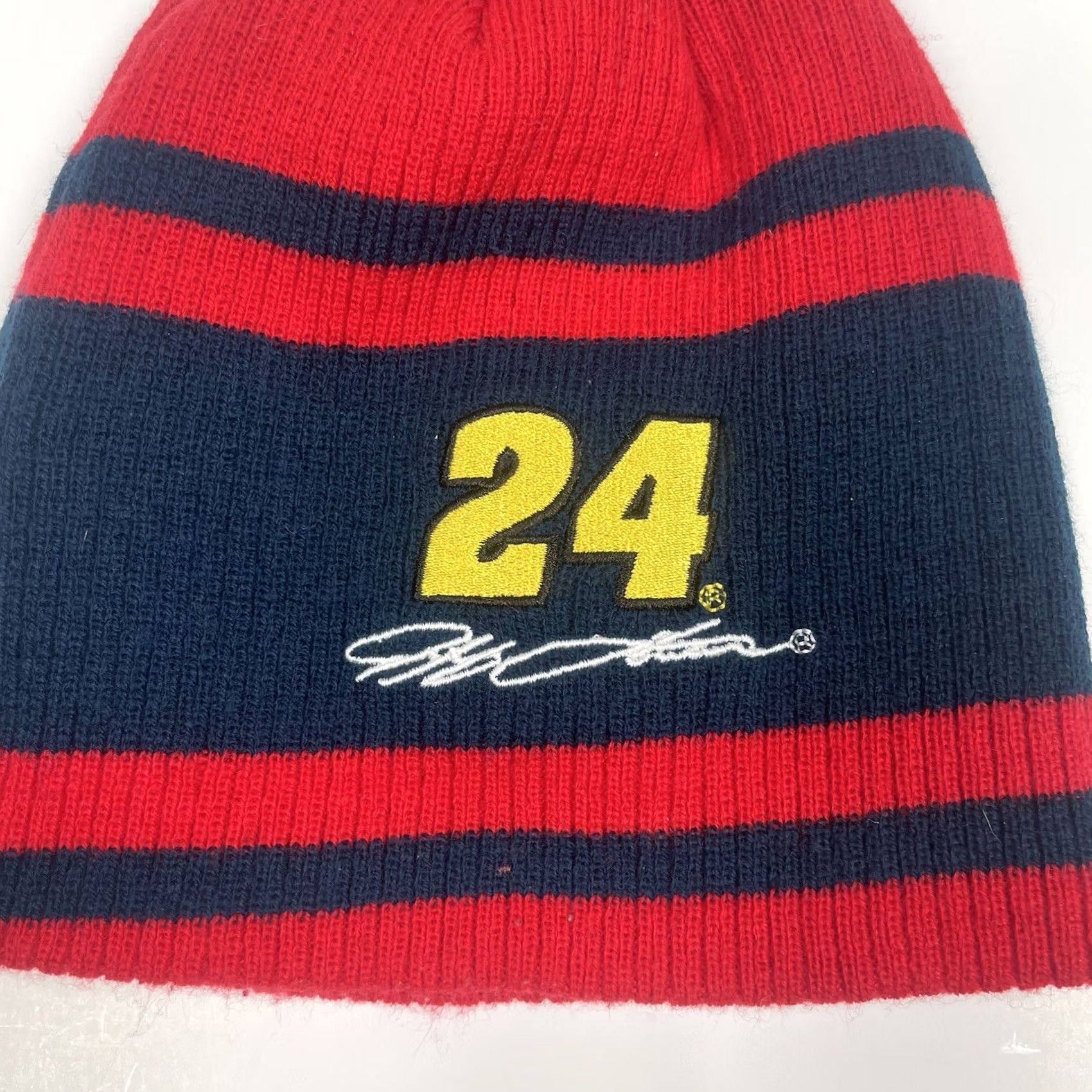 Vintage Winner’s Circle Beanie Adult #24 Jeff Gordon DuPont Motosports Winter Hat Cap Unisex Red Knit 1 Size Mens Womens Boys Girls Vintage: No Size ONE SIZE - 2 Thumbnail