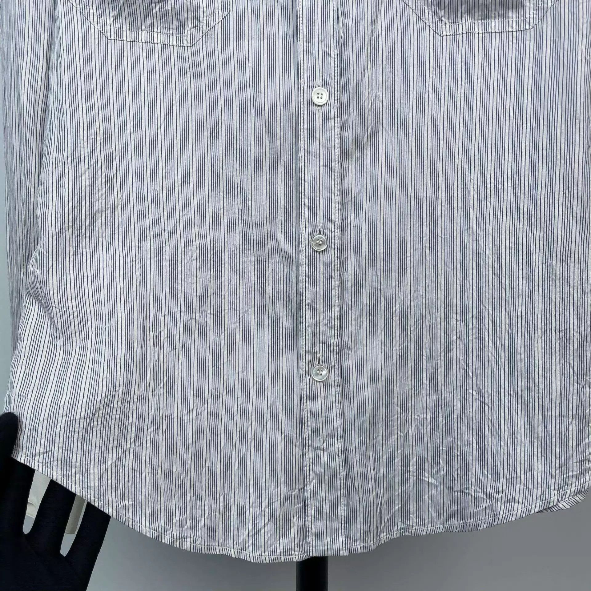 Celine Celine 95 New LS Stripe Shirt FR 38 Size US S / EU 44-46 / 1 - 9 Thumbnail