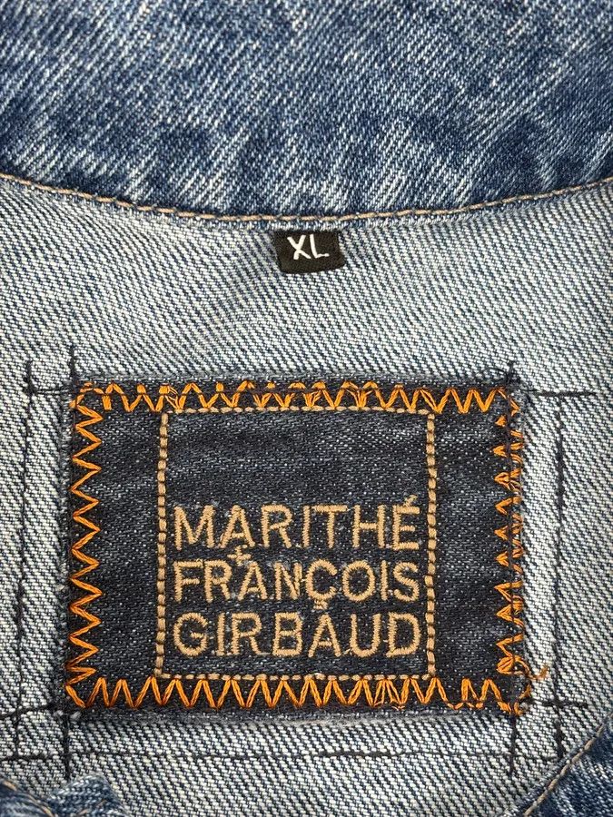 Marithe + Francois Girbaud 1990s Marithé + François Girbaud Blue Structured Denim Jacket Size US M / EU 48-50 / 2 - 10 Thumbnail