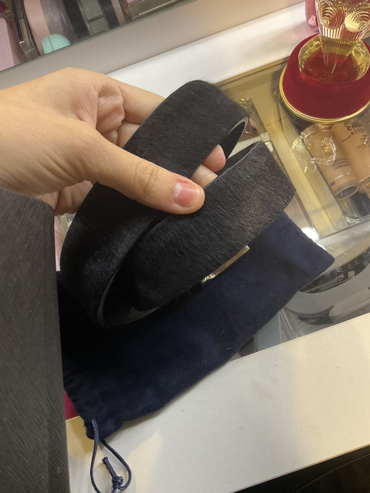 Prada Prada pony hair belt Size ONE SIZE - 8 Thumbnail