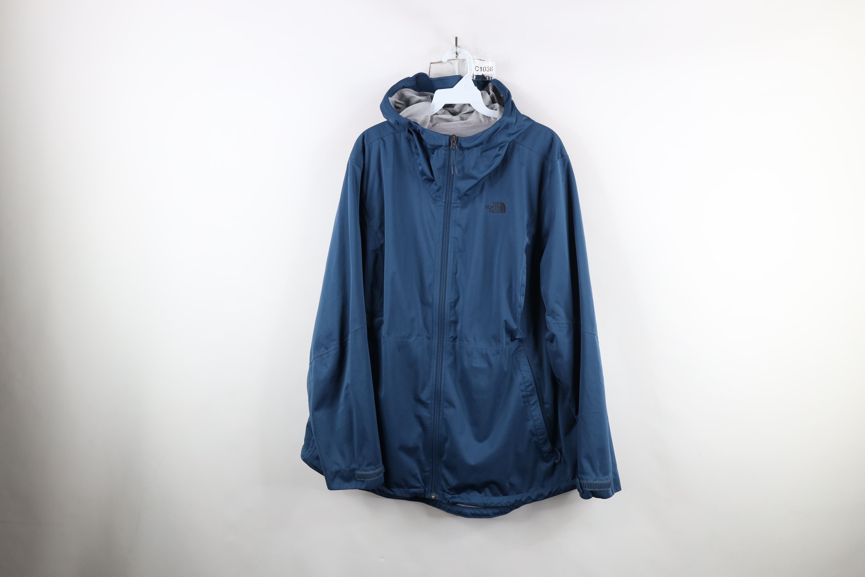 The North Face × Vintage The North Face DryVent Waterproof Hooded Rain Jacket Blue Size XXL / US 16-18 / IT 52-54 - 1 Thumbnail