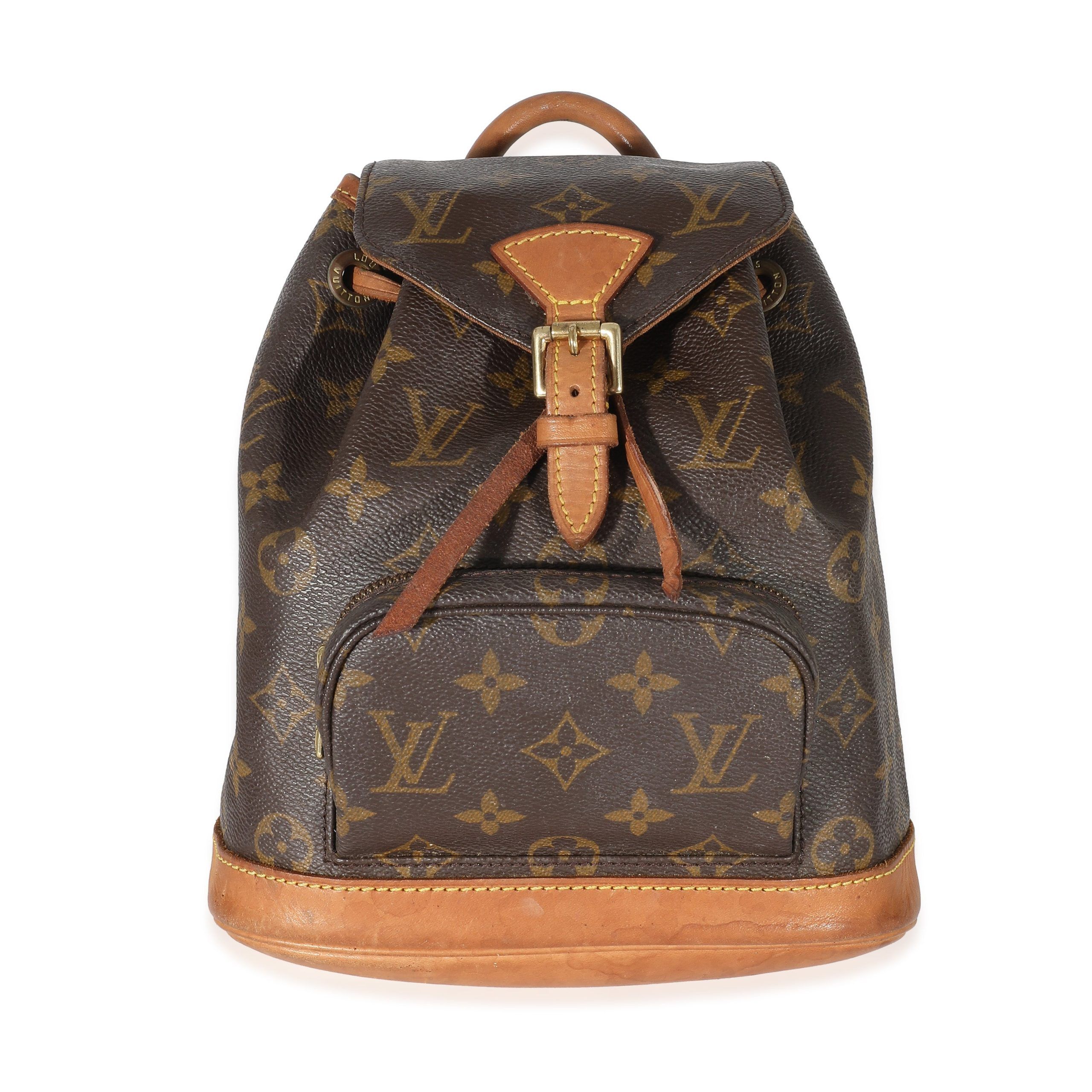 image of Louis Vuitton Monogram Canvas Mini Montsouris Backpack in Brown, Women's