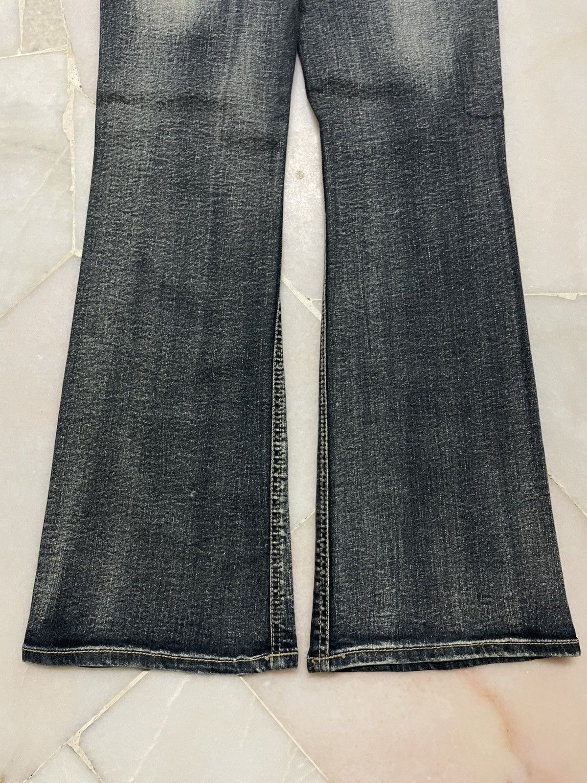Tornado Mart 💥Insane💥Flared 90s Style Japanes Washed Whisker Bootcut Jean Size 27" / US 4 / IT 40 - 12 Thumbnail