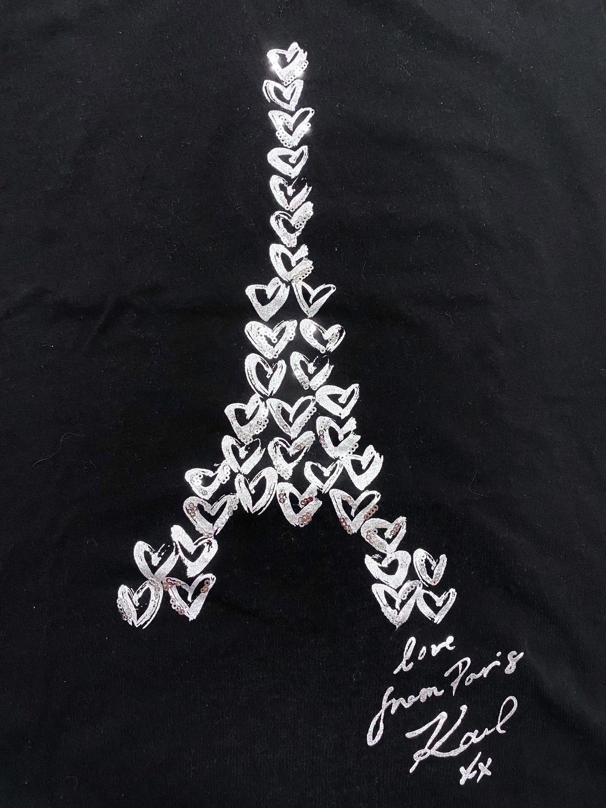 Karl Lagerfeld Women’s Karl Lagerfeld Eiffel Tower Love from Paris T-shirt Size S / US 4 / IT 40 - 5 Thumbnail