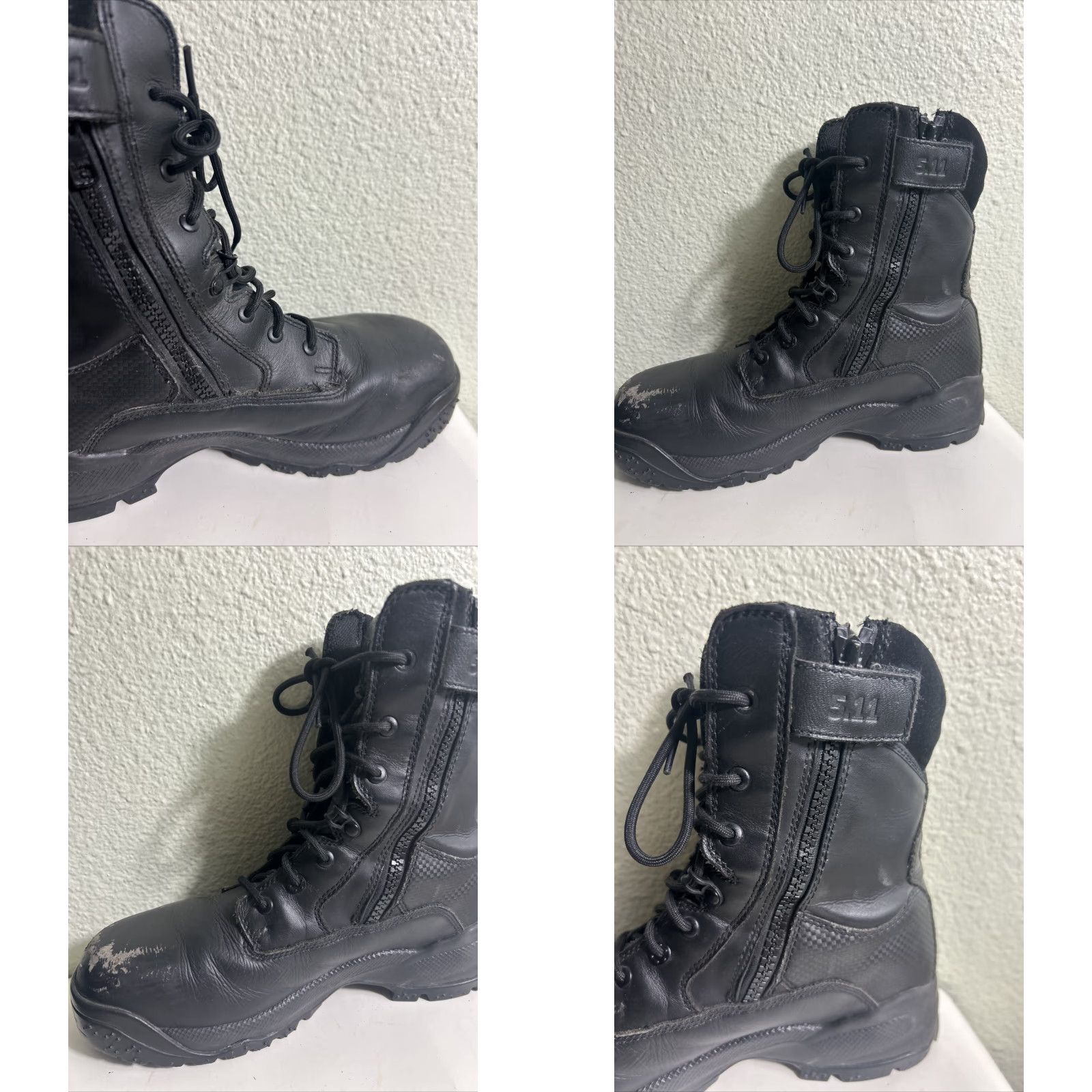Vintage 5.11 Tactical ATAC Shield 8" Side Zip Comp. Toe Boot 12003 Black Size 10 Men Leather Zipper Combat Round Toe Lace Up M Size US 10 / EU 43 - 11 Thumbnail