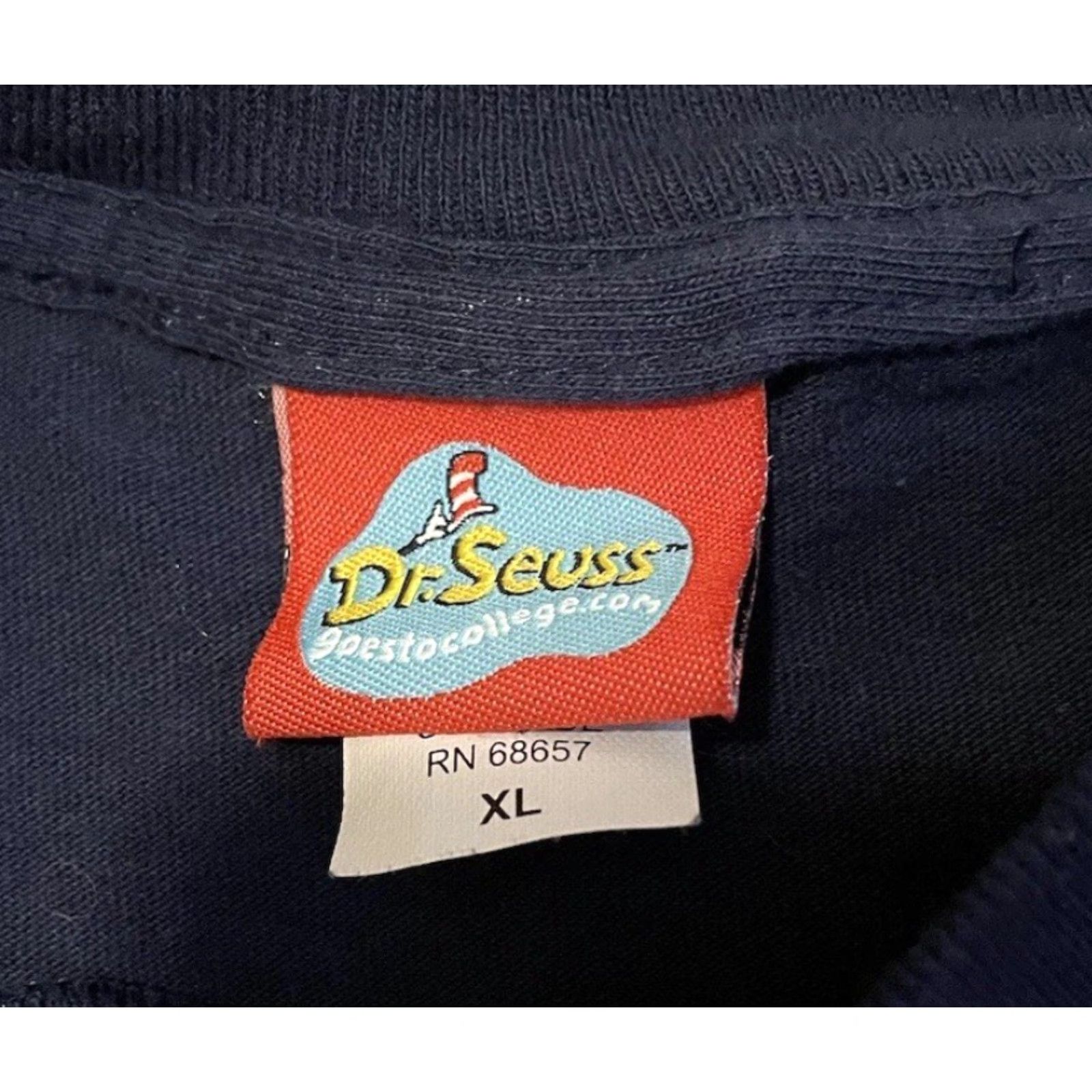 Vintage VINTAGE University UCSD Dr Seuss Cat In The Hat Shirt XL Blue College Graphic Tee Men Short Sleeve Crew Neck 90s California USA Universities Boys Mens Size US XL / EU 56 / 4 - 3 Thumbnail