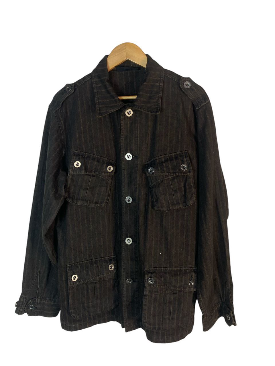 Airwalk Airwalk stripe denim button up jacket Size US L / EU 52-54 / 3 - 1 Thumbnail