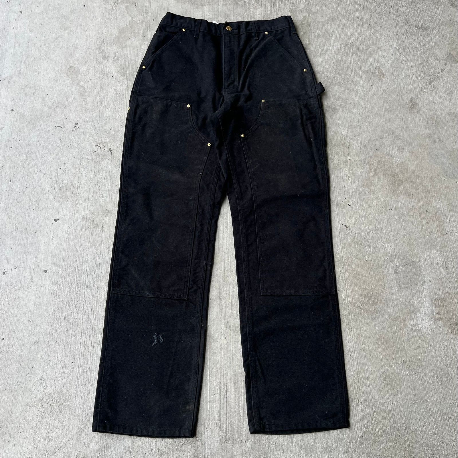 Carhartt × Vintage Carhartt black double knee work wear carpenter pants Size US 31 - 1 Thumbnail