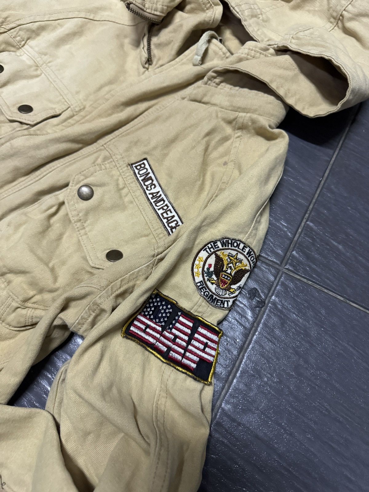 Japanese Brand BOND AND PEACE BORO STYLE ARMY JACKET Size US M / EU 48-50 / 2 - 2 Thumbnail