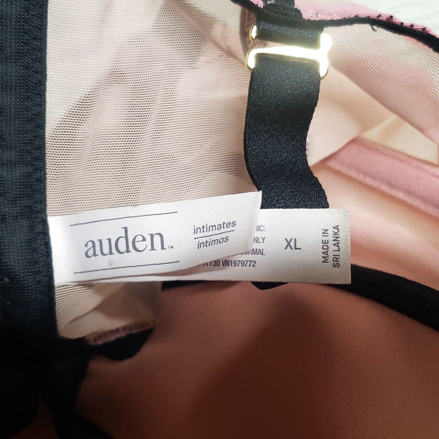 Vintage Auden Bralette Bra Pink Women's XL Extra Large Size ONE SIZE - 5 Thumbnail