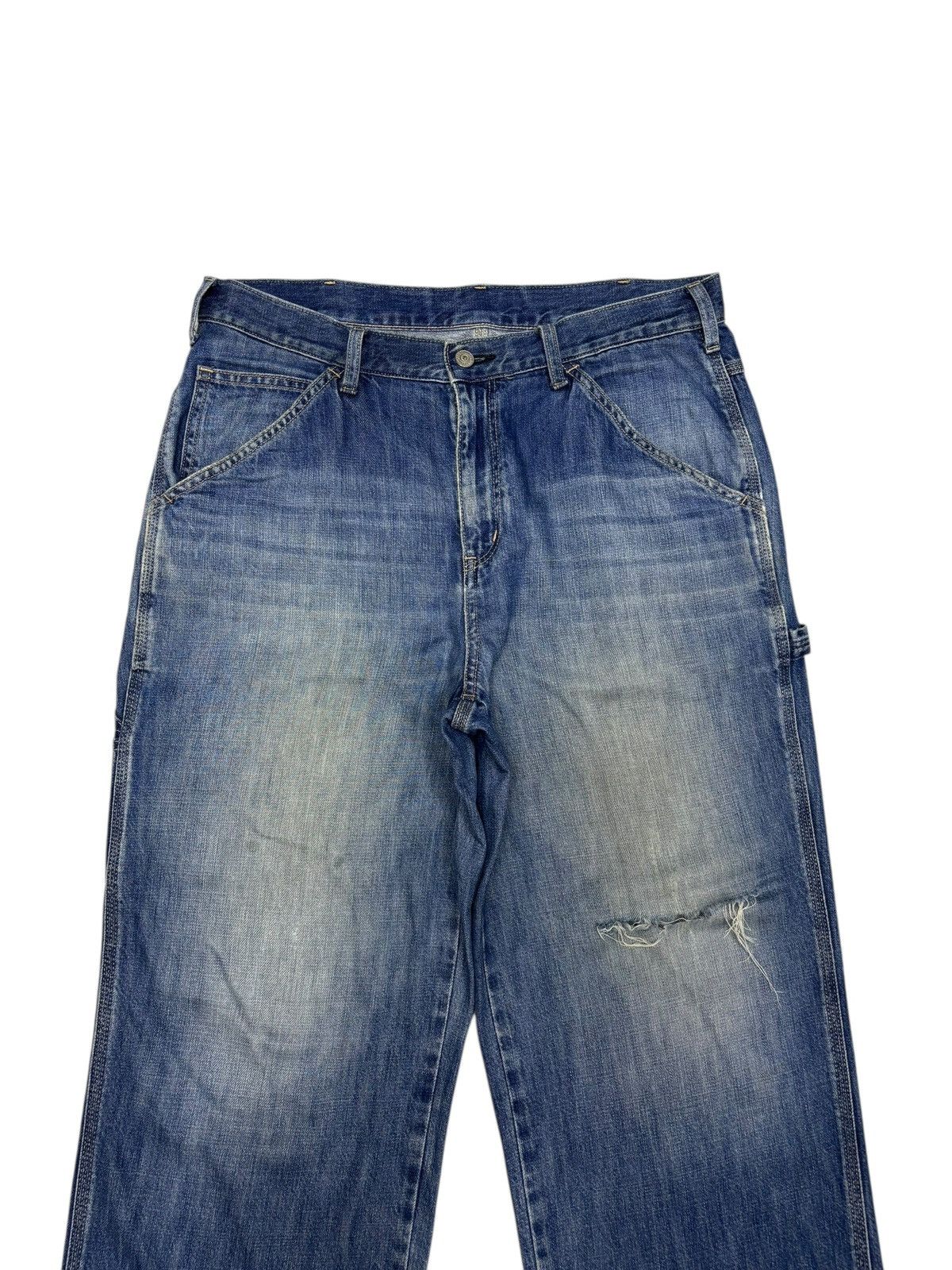 Kapital 🔥EDWIN WORKWEAR BAGGY JEANS DISTRESSED DENIM JEANS Size US 34 / EU 50 - 6 Thumbnail