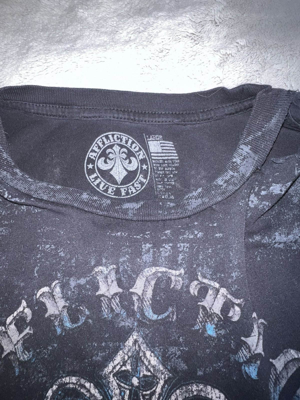 Affliction × Vintage Affliction Fleur-de-lis live fast tee Size L / US 10 / IT 46 - 3 Thumbnail