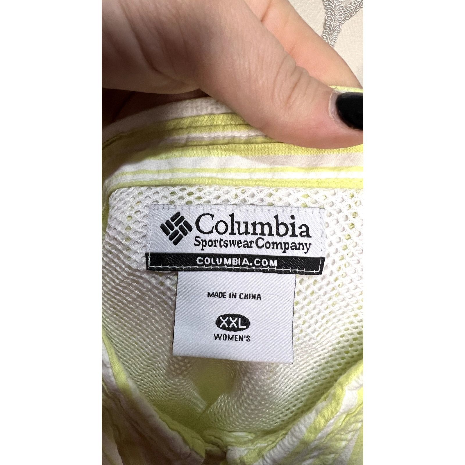 Columbia Columbia Women's 2XL Green Striped Vented Fishing Shirt Size XXL / US 16-18 / IT 52-54 - 8 Thumbnail