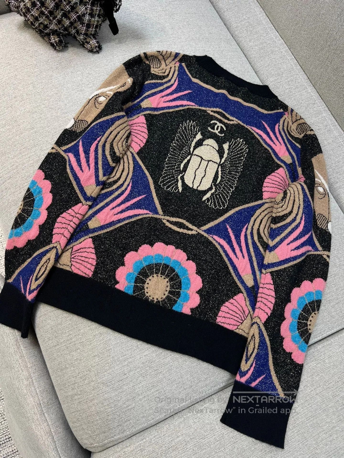 Chanel Chanel Egypt Beetle Pattern Knit Sweater. Size US M / EU 48-50 / 2 - 7 Thumbnail
