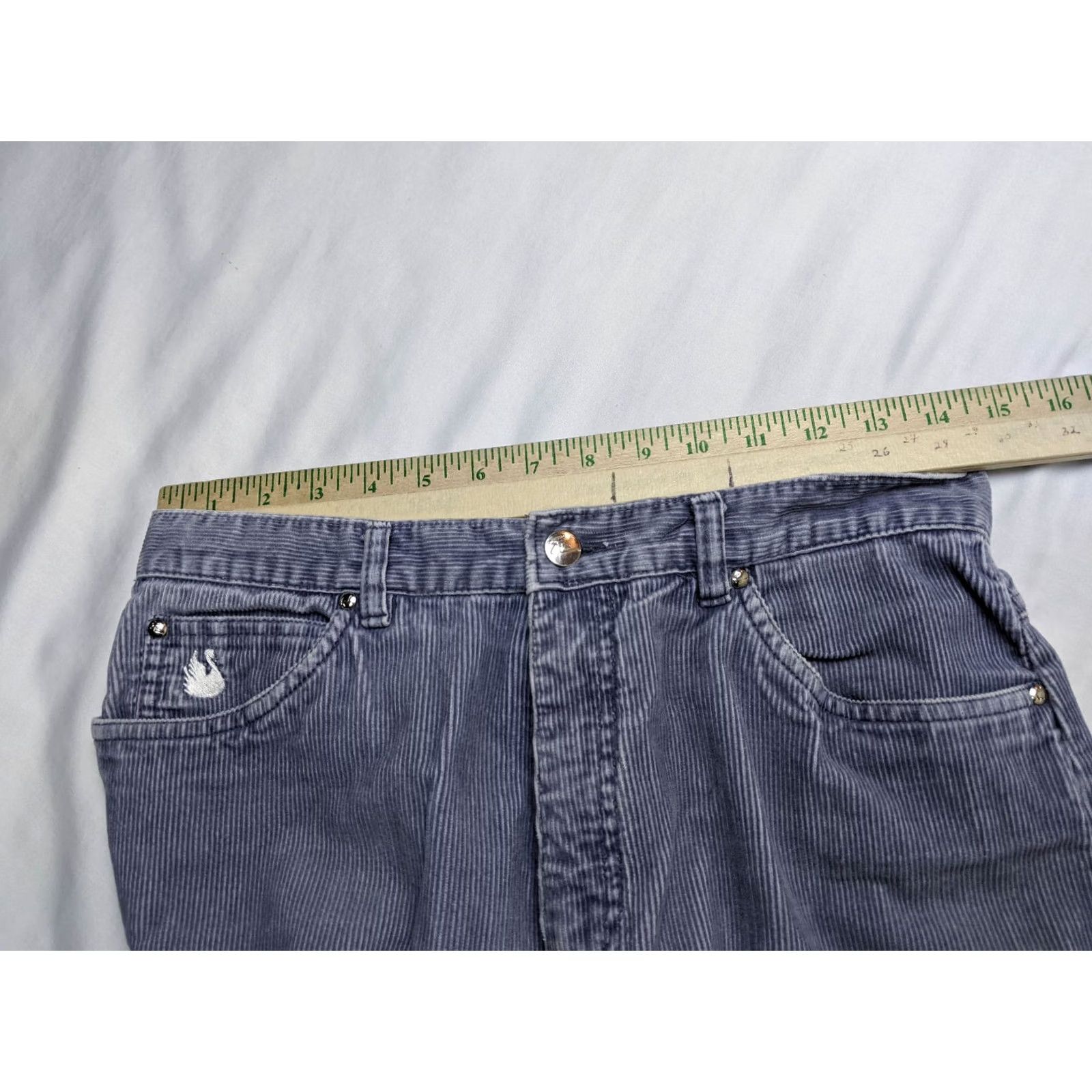 Gloria Vanderbilt Gloria Vanderbilt Murjani Jeans Vtg Womens Size 14 Gray Corduroy Bootcut High Size 29" - 7 Thumbnail