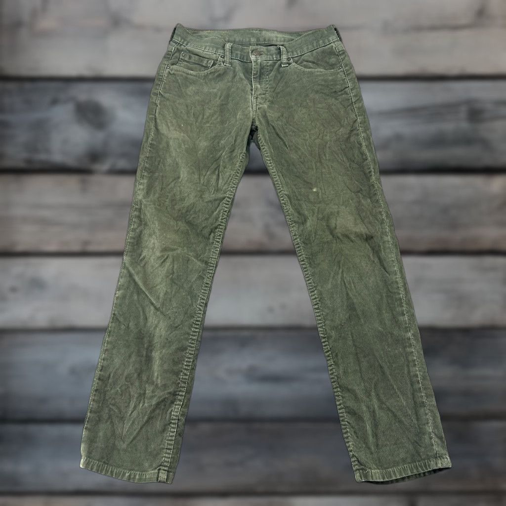 Levi's Levi's 511 Pants Mens 29x30 Green Corduroy Slim Fit Stretch Straight Leg Chino 5-Pocket Denim? Size US 29 - 1 Thumbnail