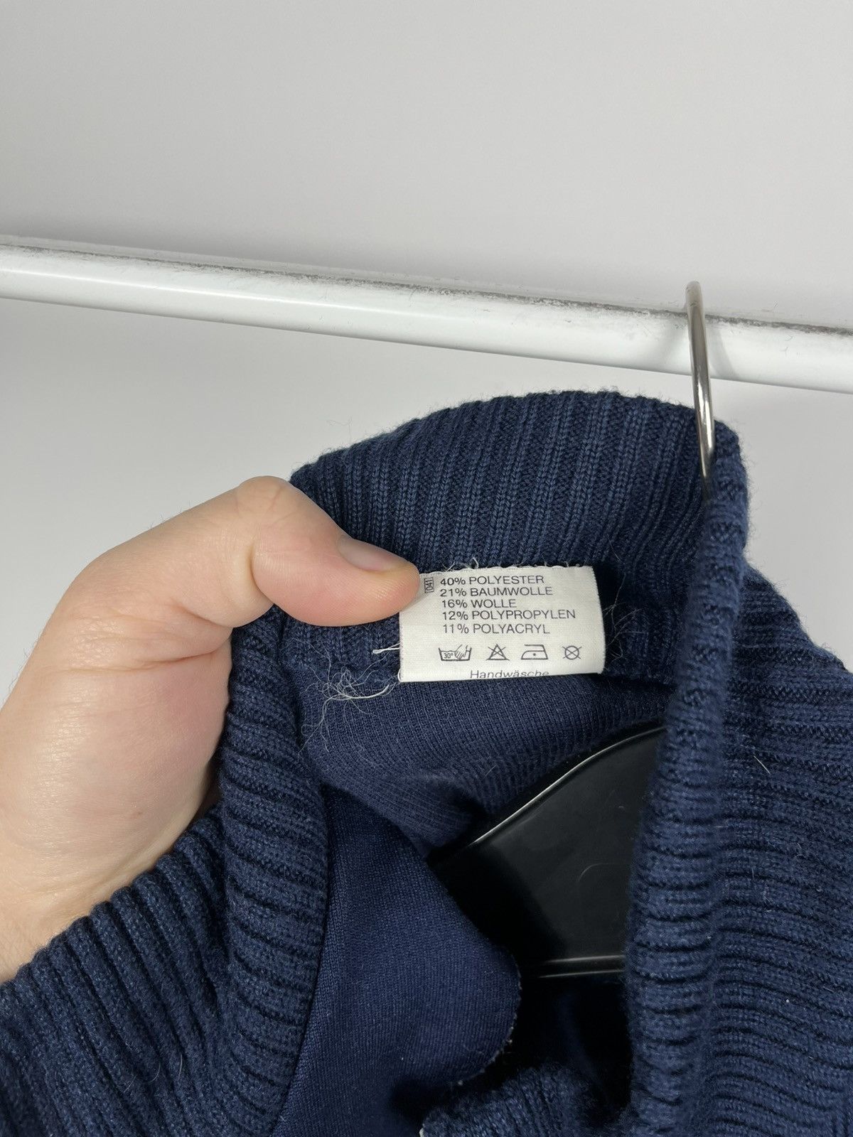 Other Löffler Nordic knit full-zip jacket navy grey size 48 S Size US M / EU 48-50 / 2 - 6 Thumbnail