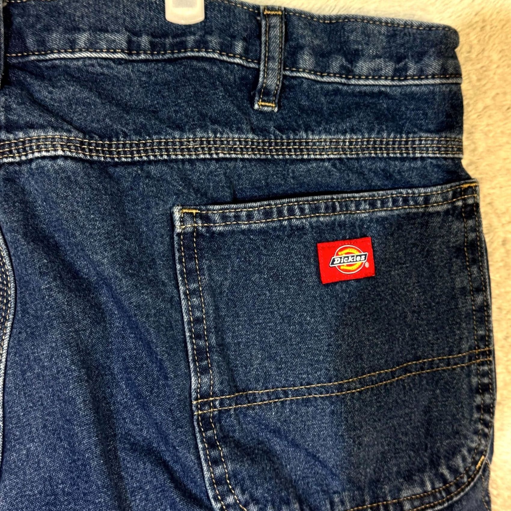 Dickies Dickies Carpenter Jeans Mens 42x32 Blue Denim Relaxed Fit Straight Leg Jeans Size US 42 / EU 58 - 7 Thumbnail