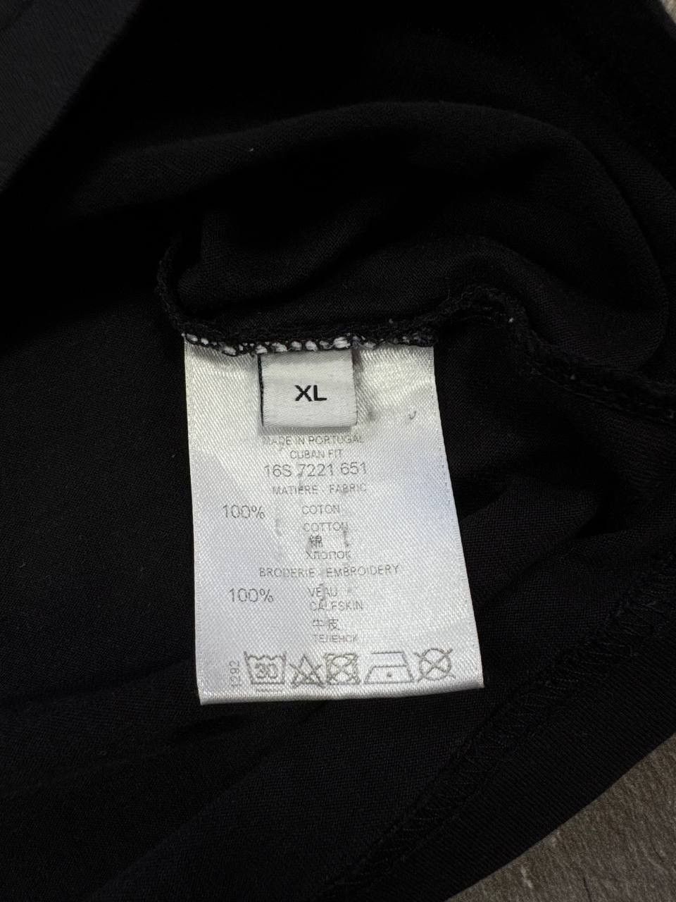 Givenchy Givenchy Paris Leather Logo Patch Cuban Fit T-Shirt Black XL Size US XL / EU 56 / 4 - 5 Thumbnail